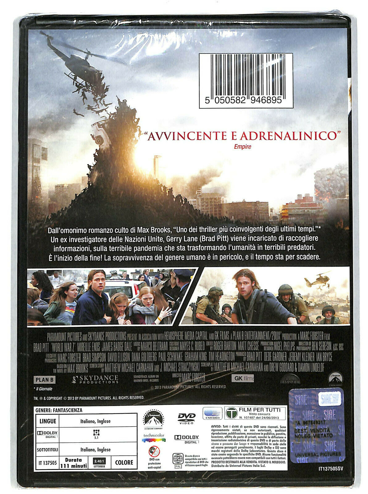 EBOND World War Z NOLEGGIO DVD DB741134