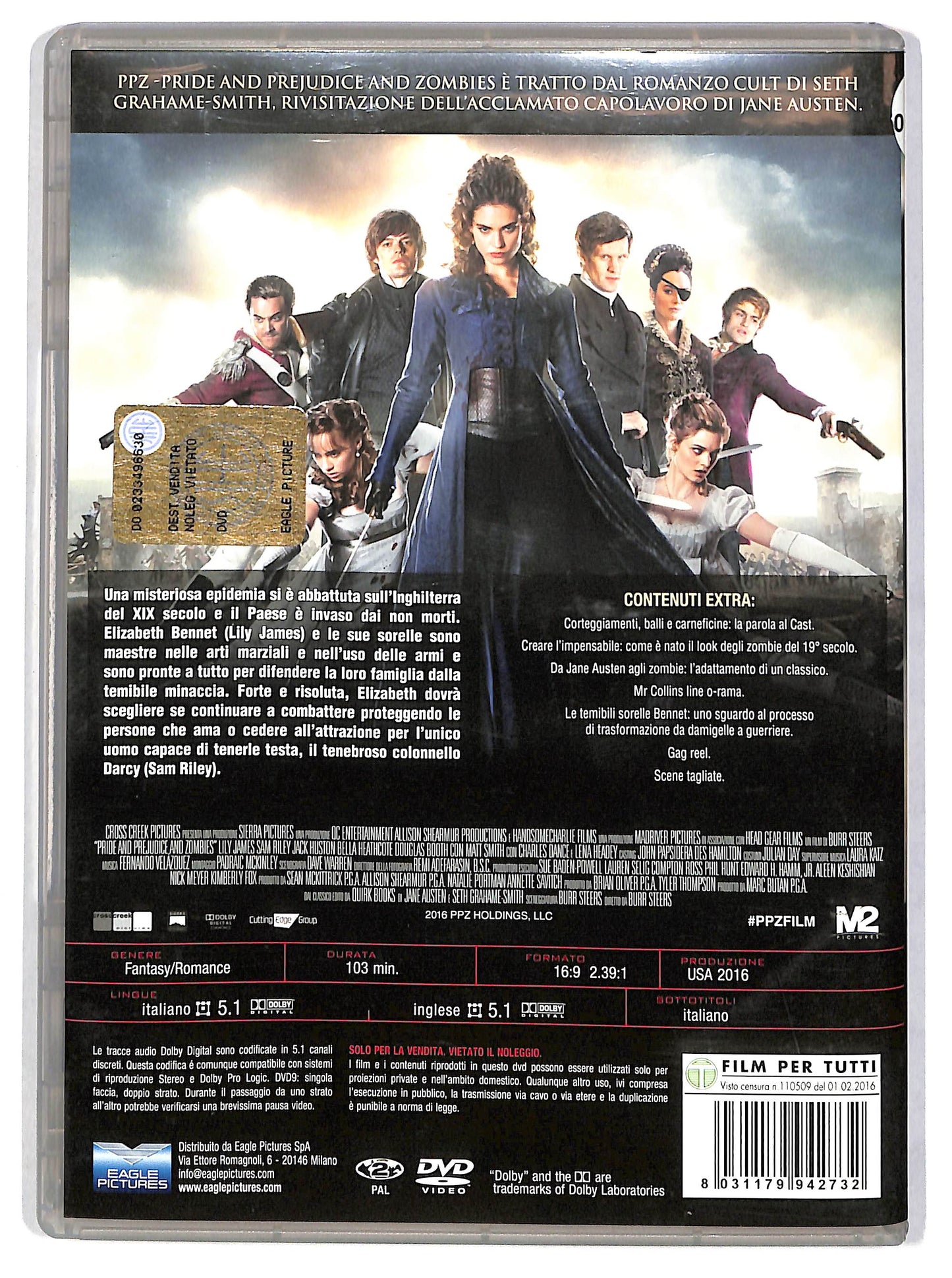 EBOND PPZ - Pride + Prejudice + Zombies Noleggio DVD DB741325