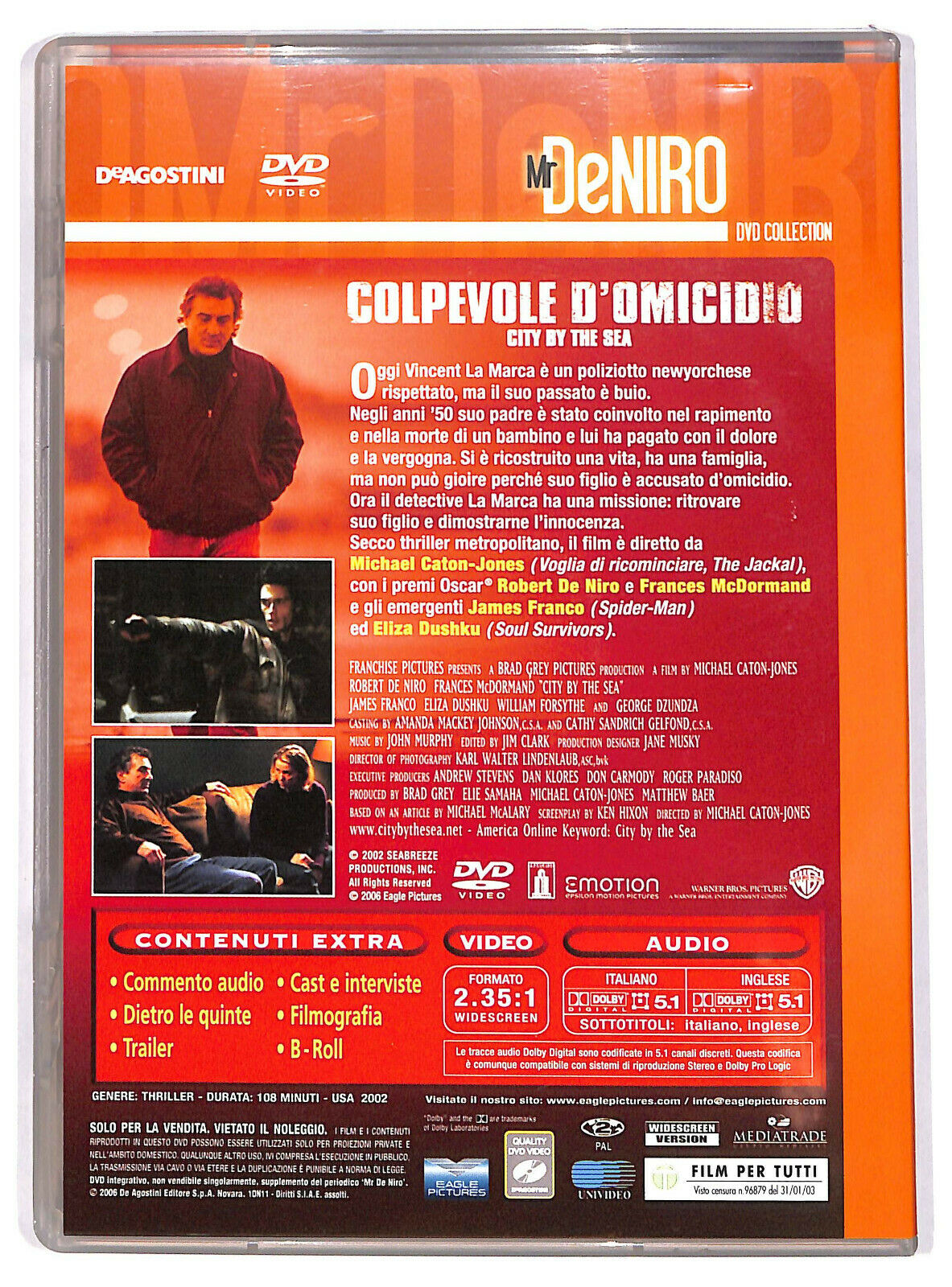EBOND Colpevole D'omicidio - City By The Sea  Editoriale DVD DB741336