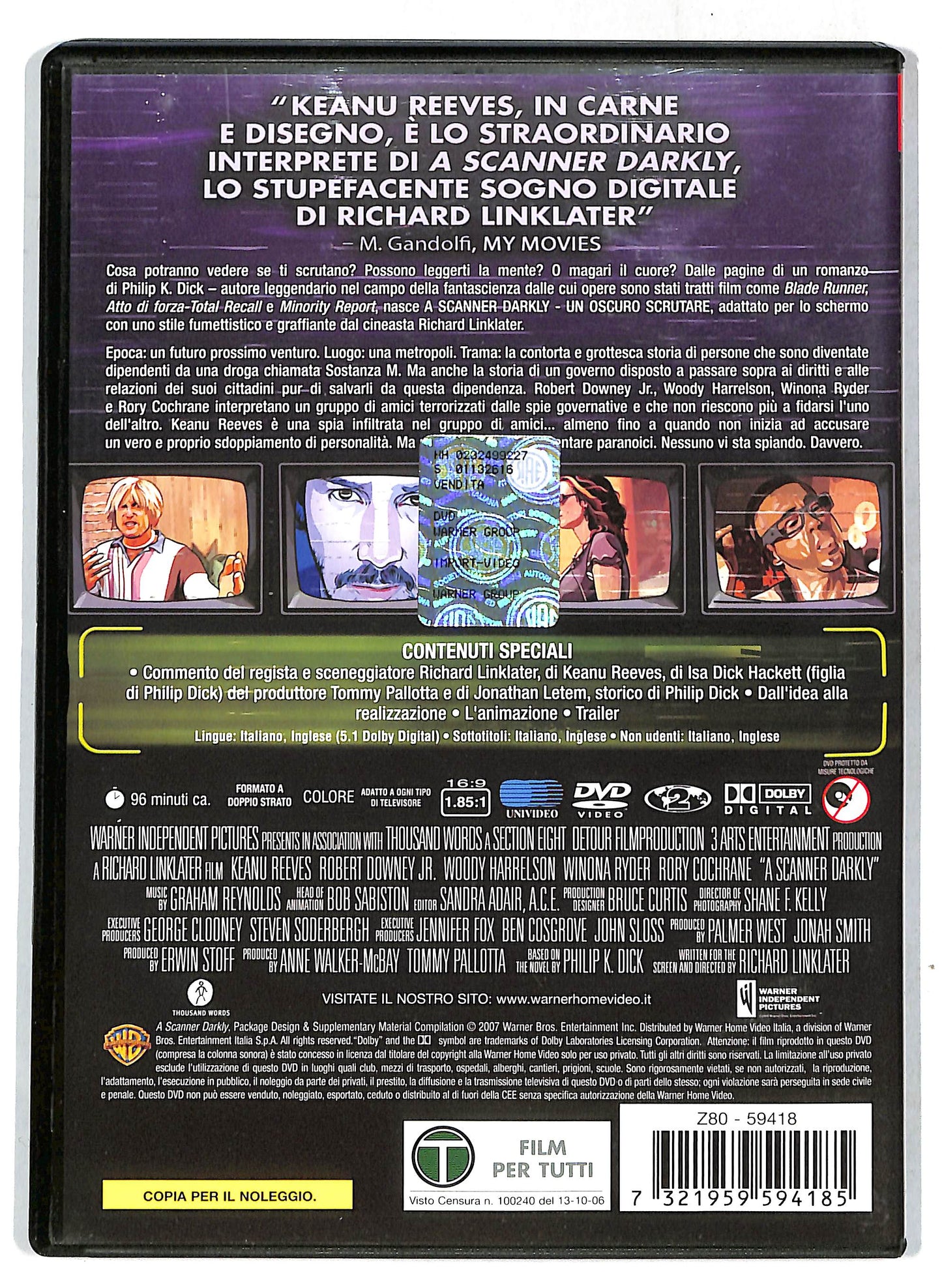 EBOND A Scanner Darkly - Un oscuro scrutare NOLEGGIO DVD DB741629