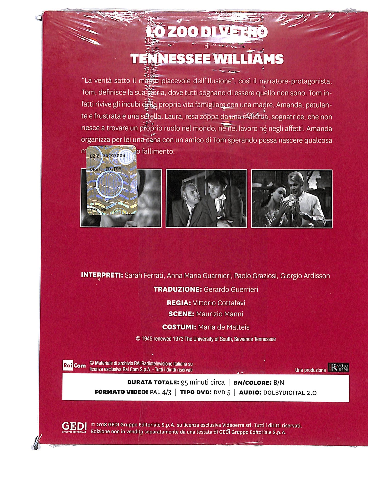 EBOND Tennessee Williams lo zoo di vetro vol.5 EDITORIALE DVD DB741835