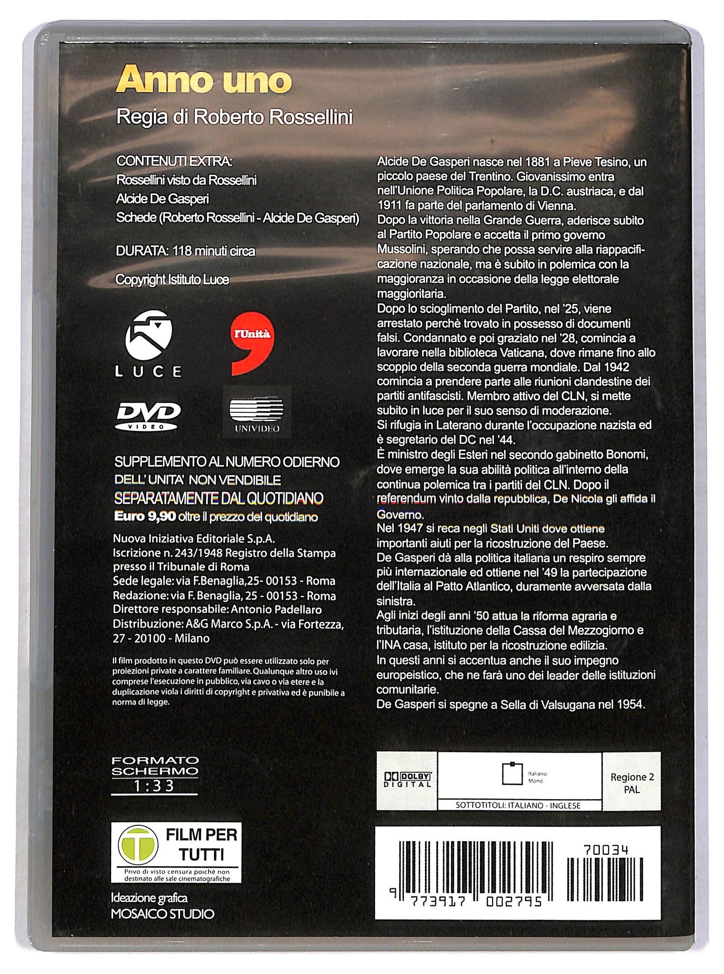 EBOND Anno Uno EDITORIALE DVD DB742317