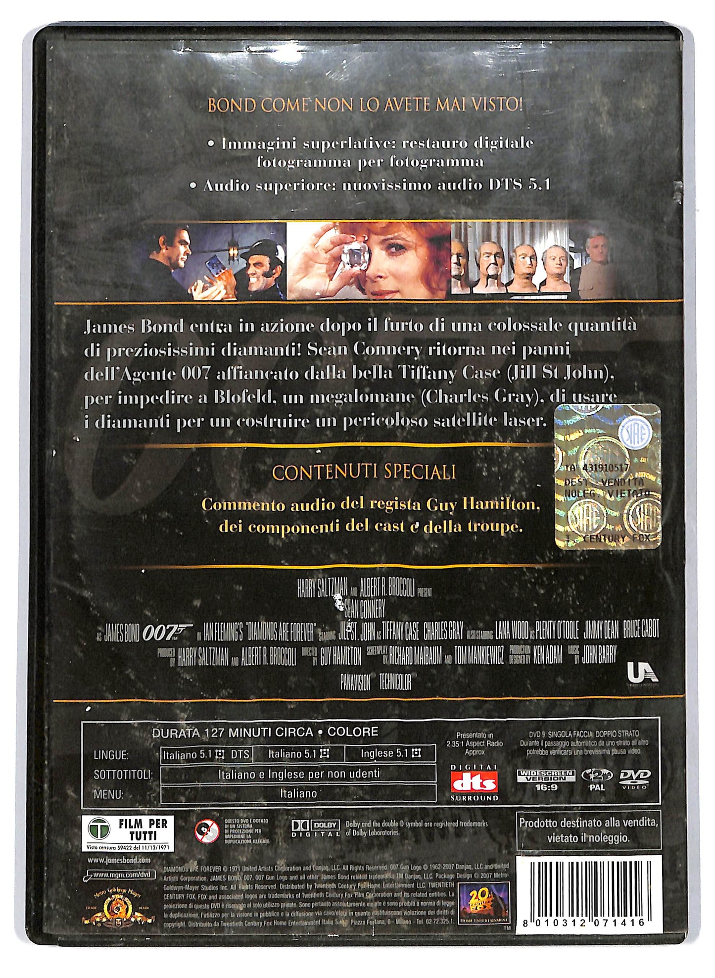 EBOND Agente 007 - Una cascata di diamanti DVD DB742657