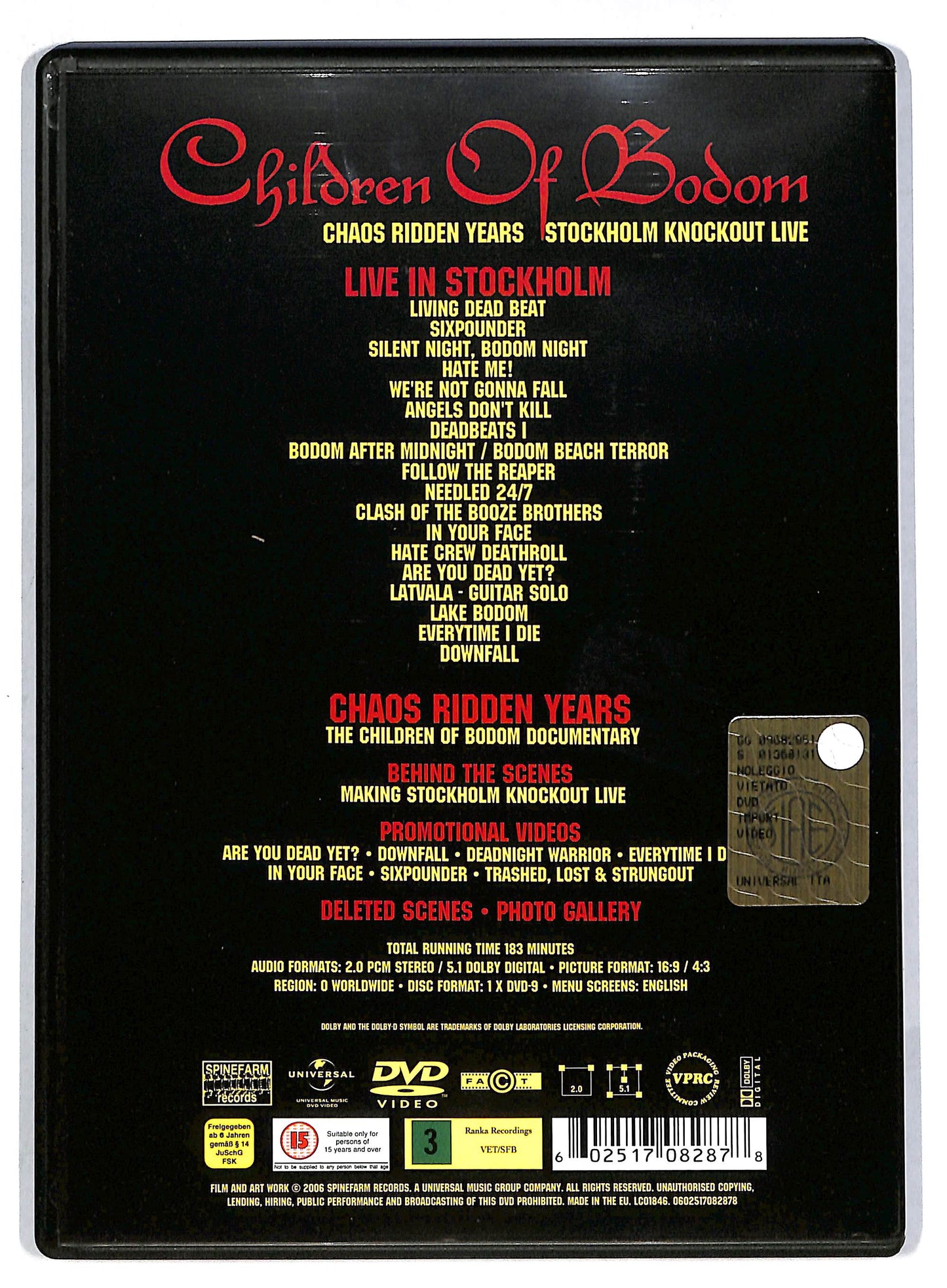 EBOND Children Of Bodom - Chaos Ridden Years DVD DB742666