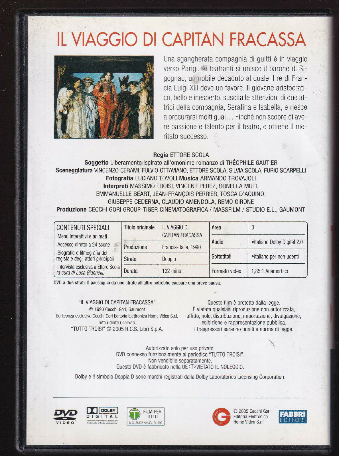 EBOND Tutto Troisi,il Viaggio Di Capitan Fracassa Editoriale Fabbri DVD DB743416