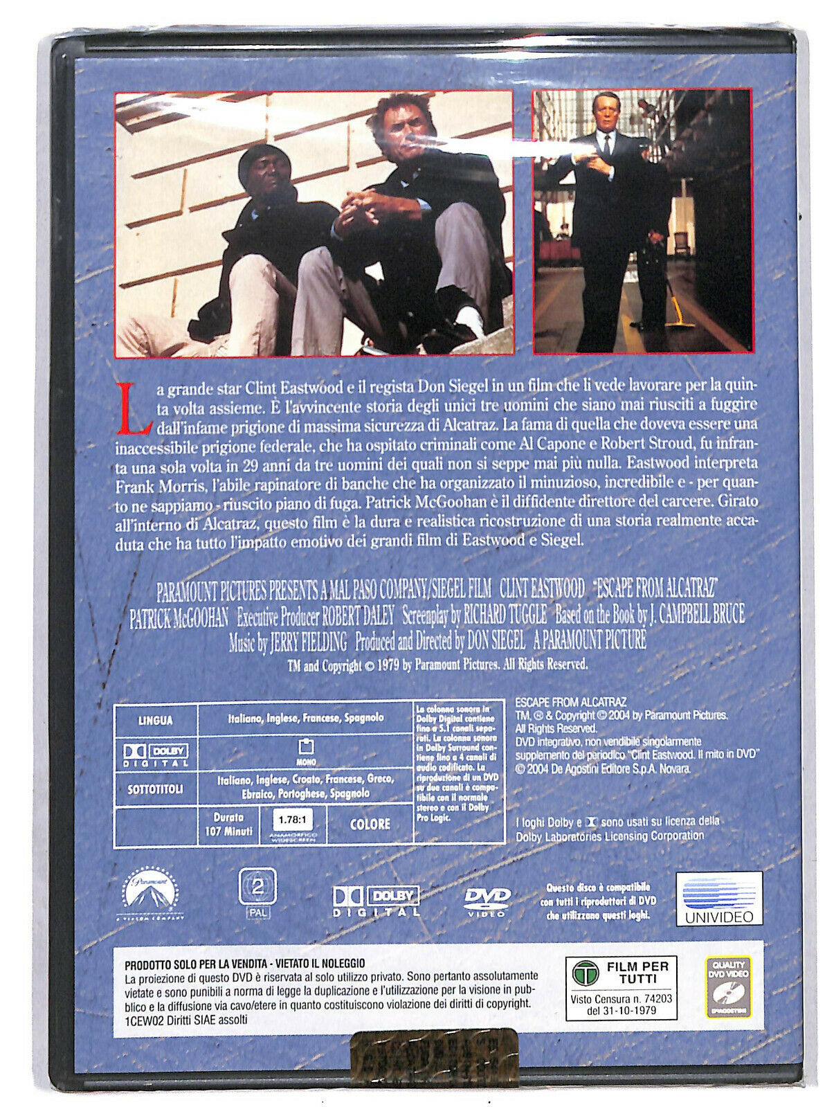 EBOND Fuga Da Alcatraz  Editoriale DVD DB744112