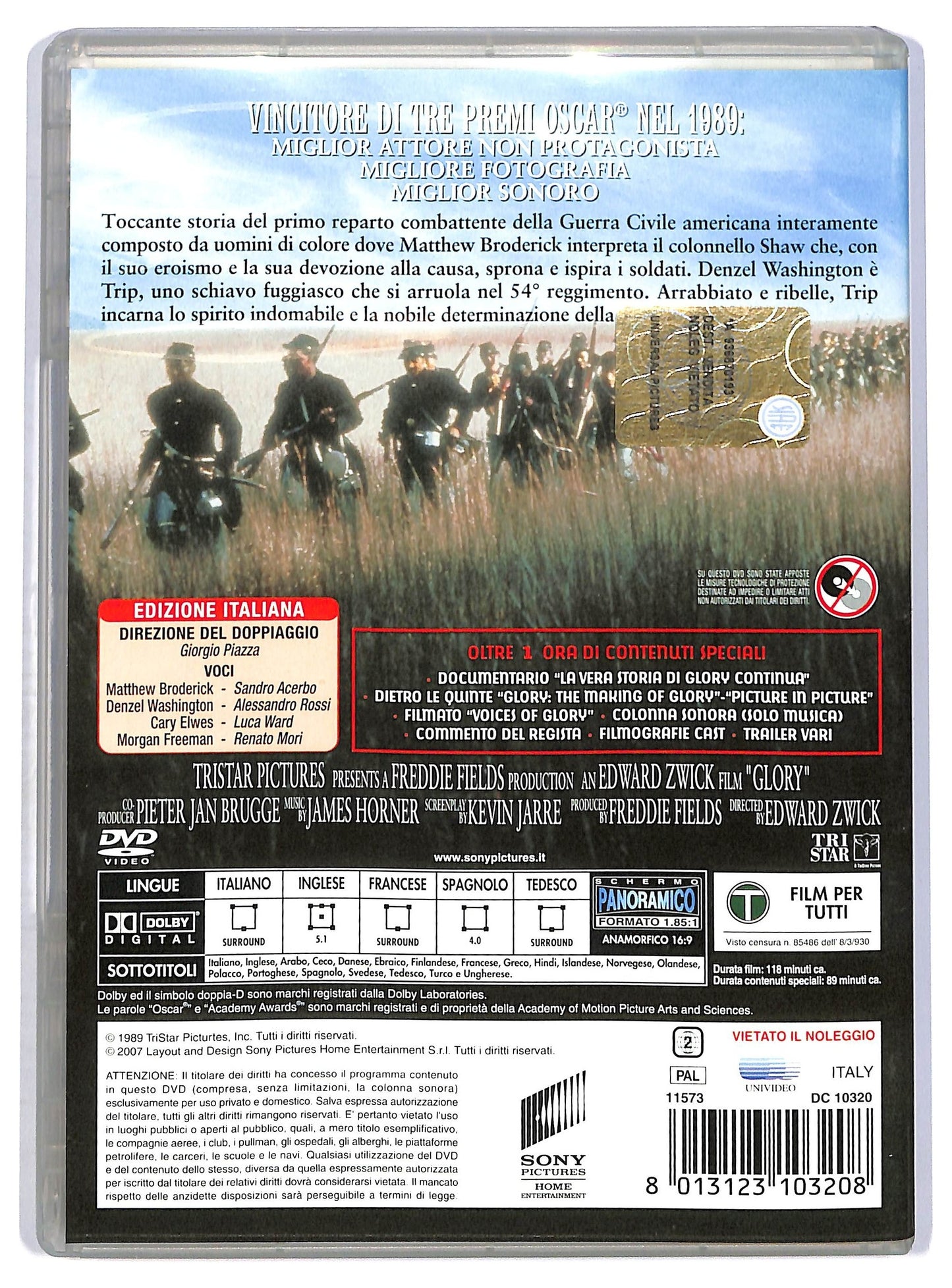 EBOND Glory - Uomini di gloria EDIZIONE SPECIALE NOLEGGIO DVD DB744151