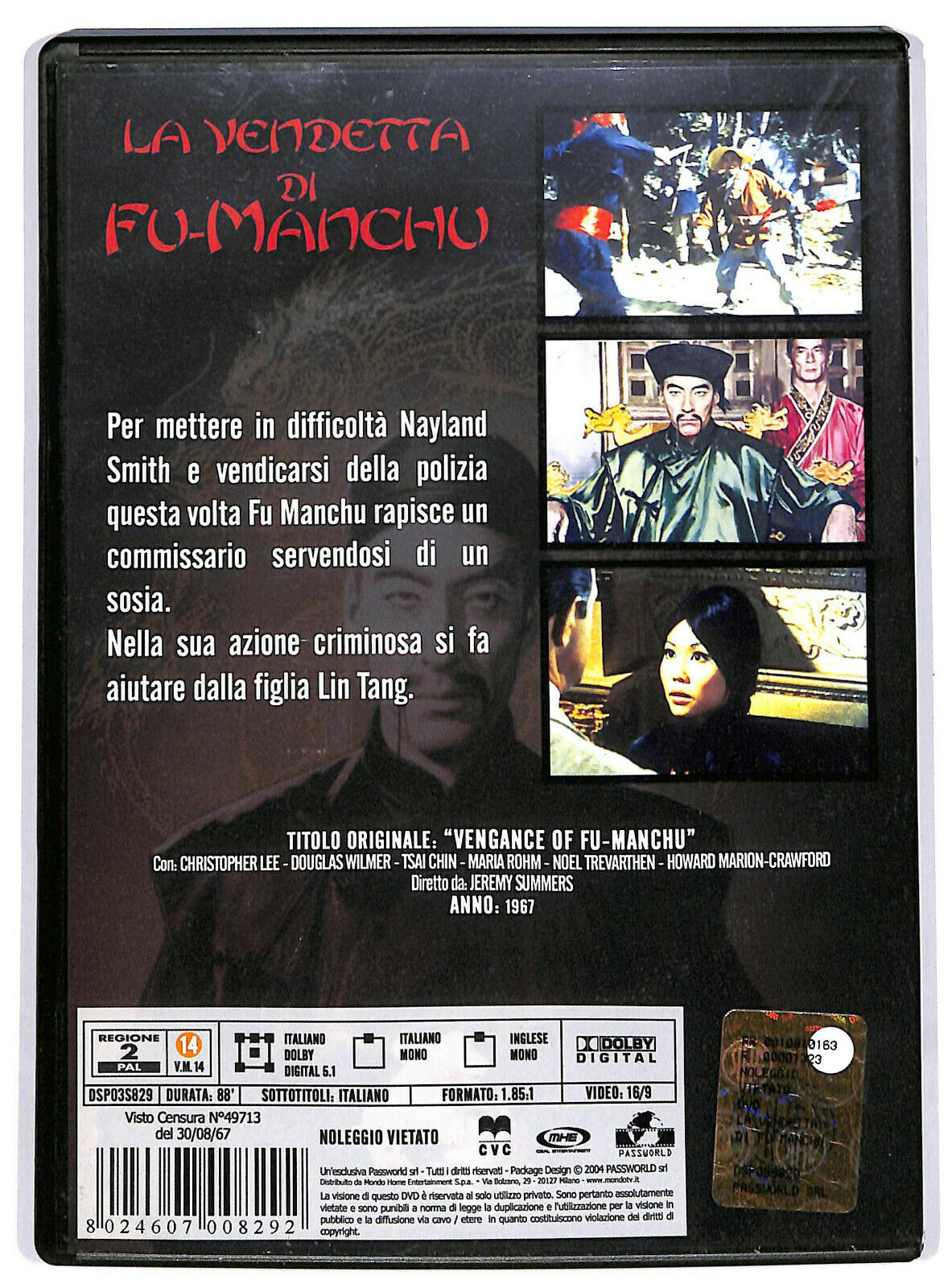 EBOND La Vendetta Di Fu Manchu DVD DB744203