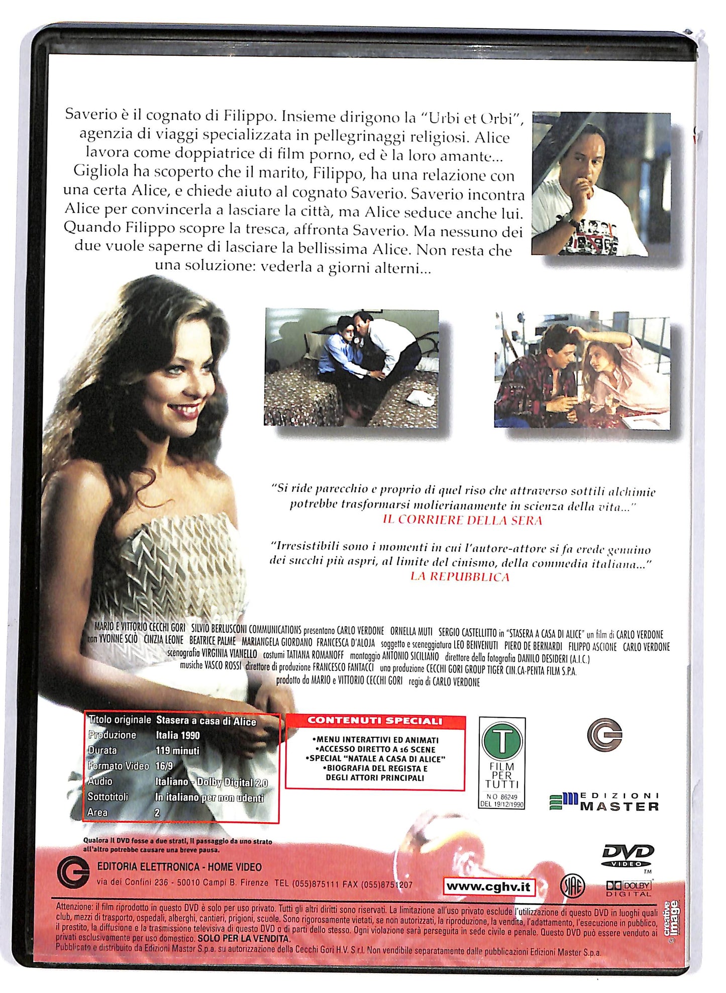 EBOND Stasera a casa di Alice EDITORIALE DVD DB744804