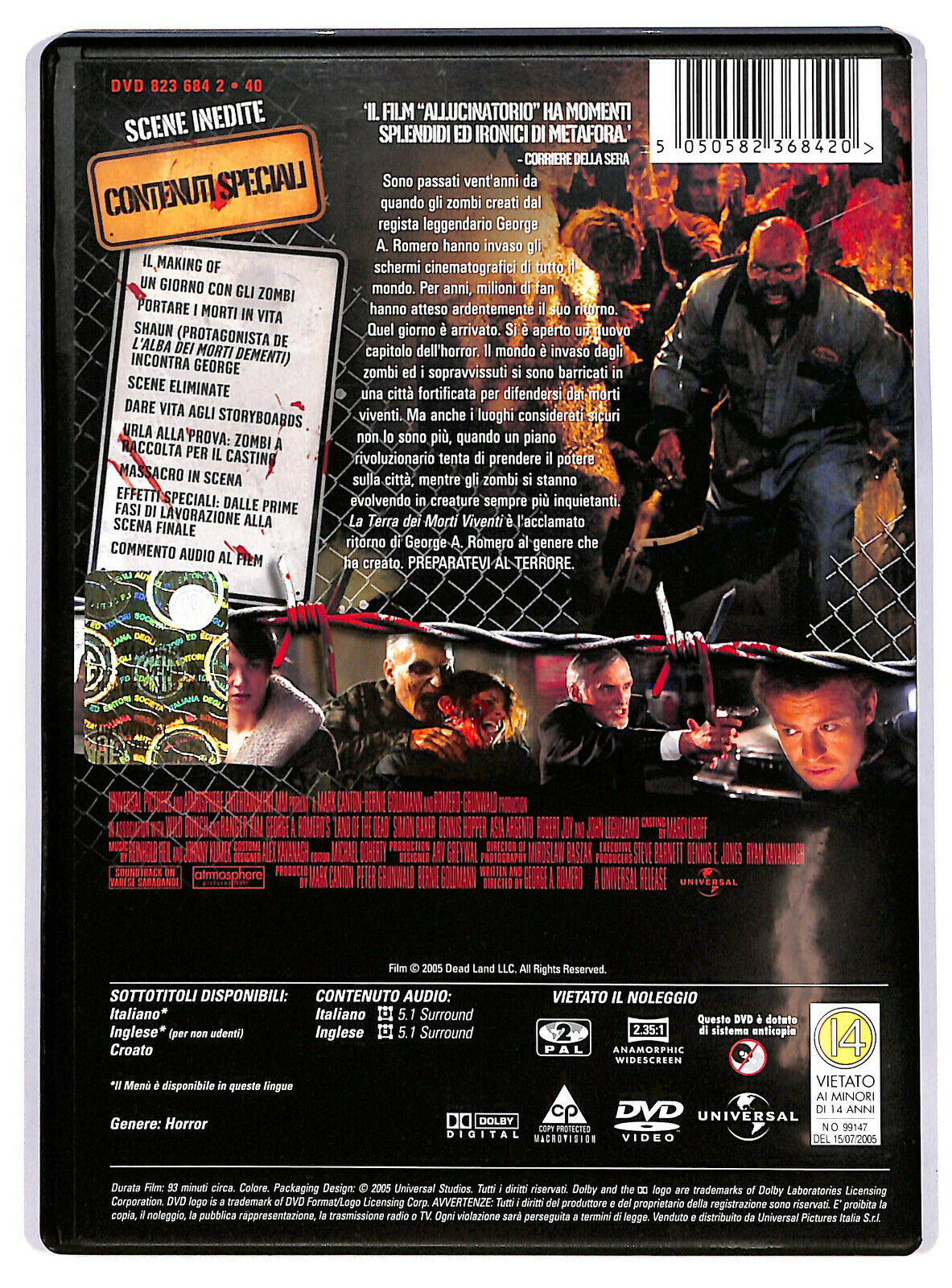 EBOND La Terra Dei Morti Viventi DVD DB745942