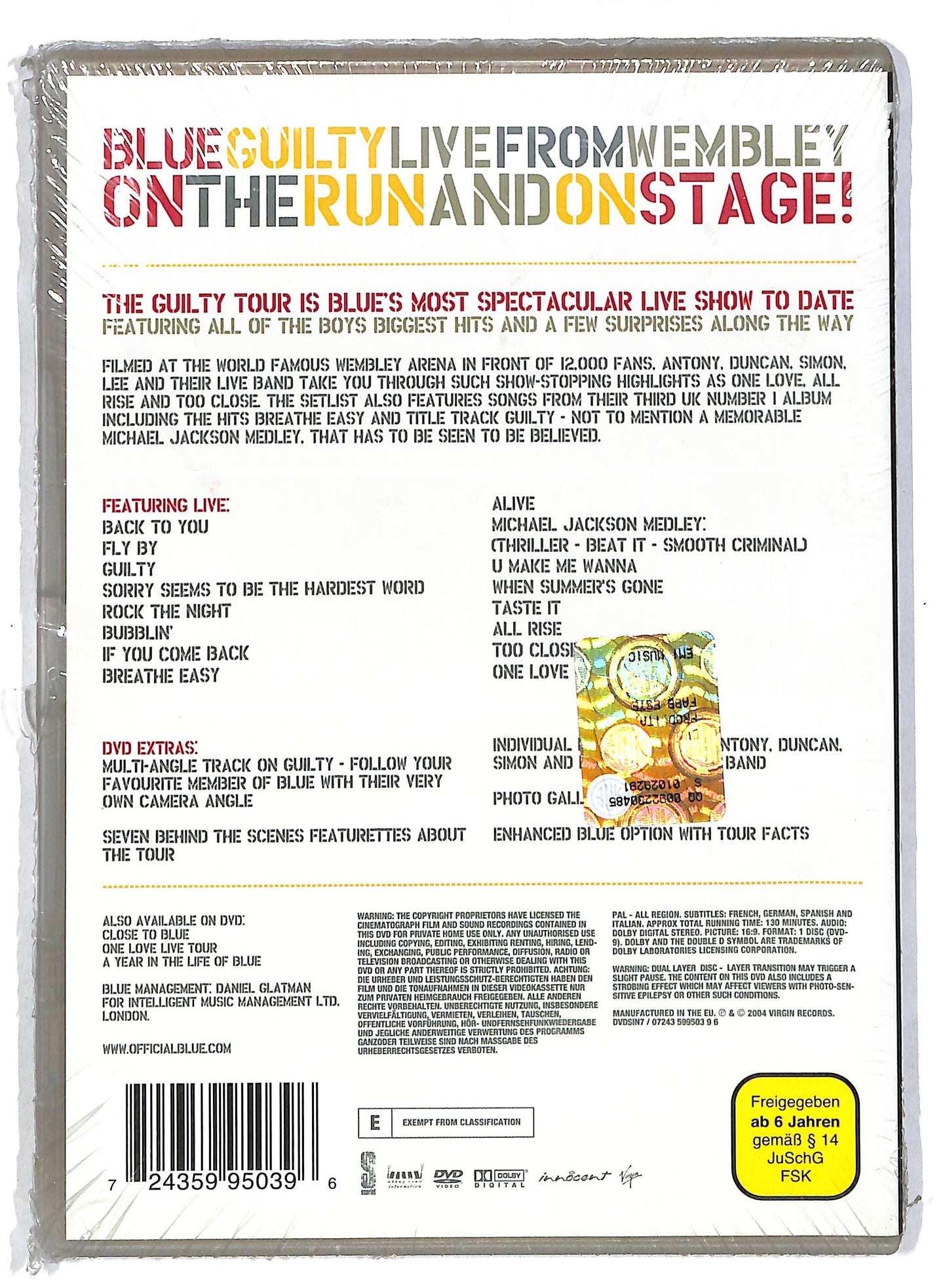 EBOND Blue - Guilty Live From Wembley DVD DB746367