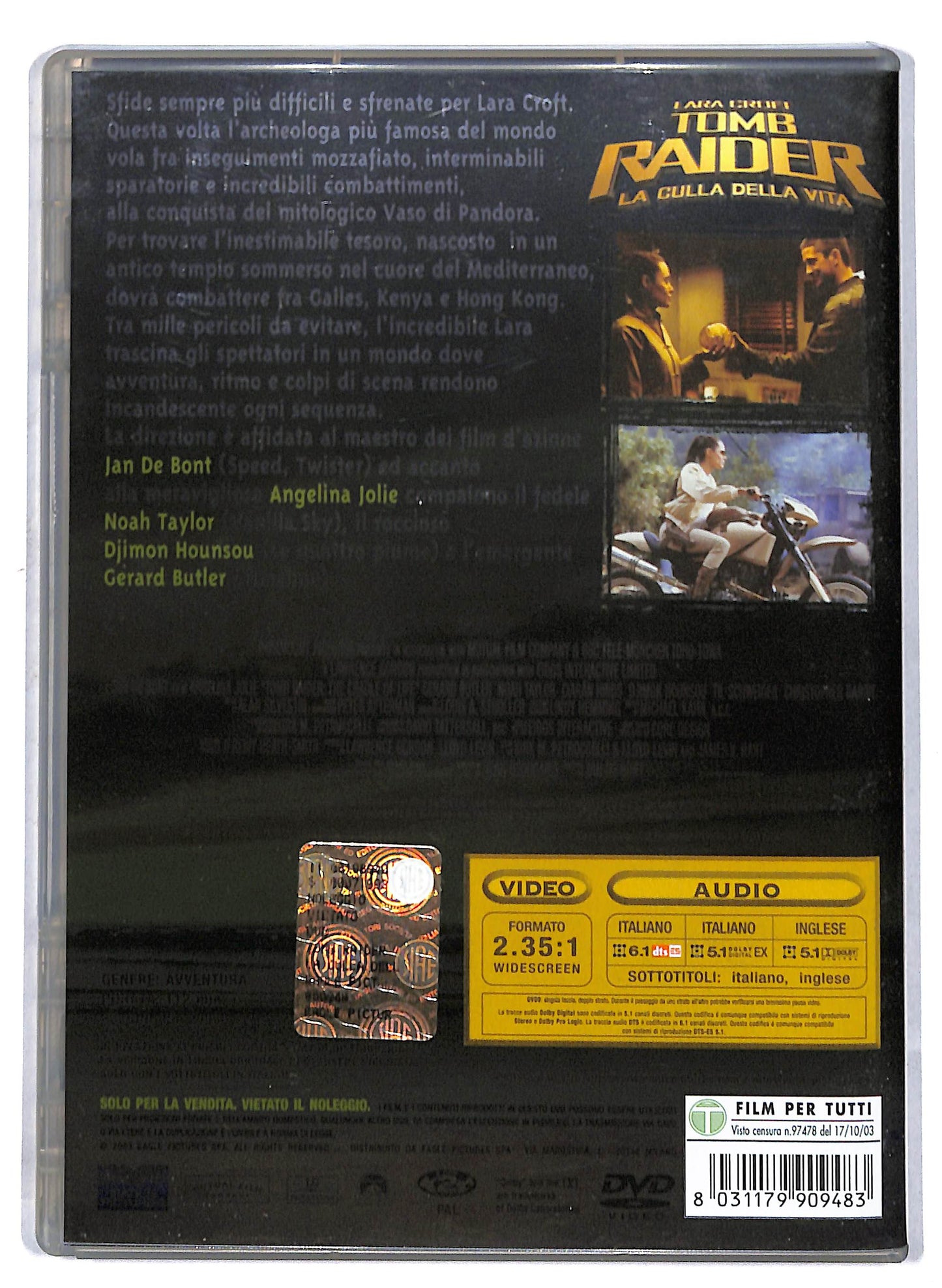 EBOND Tomb Raider - La Culla Della Vita DVD DB746924