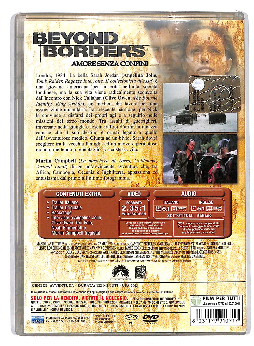 EBOND Beyond Borders - Amore senza confini DVD DB747354