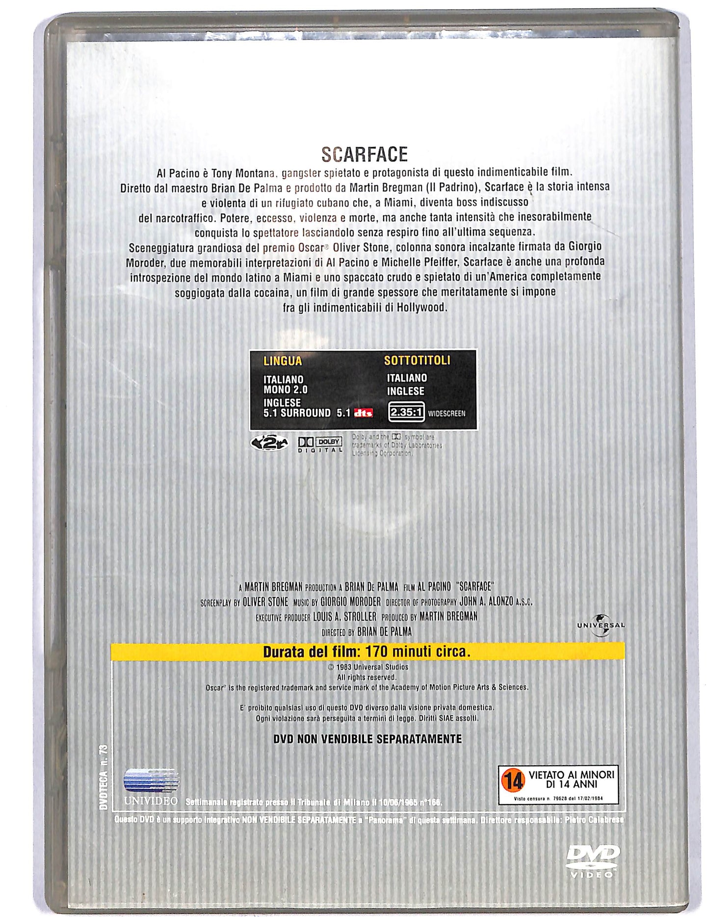 EBOND Al pacino scarface- EDITORIALE DVD DB748622