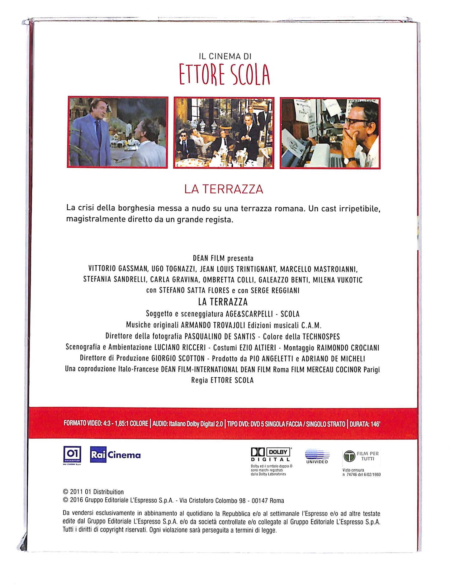 EBOND Il Cinema di Ettore Scola vol 8 la terrazza EDITORIALE DVD DB748815