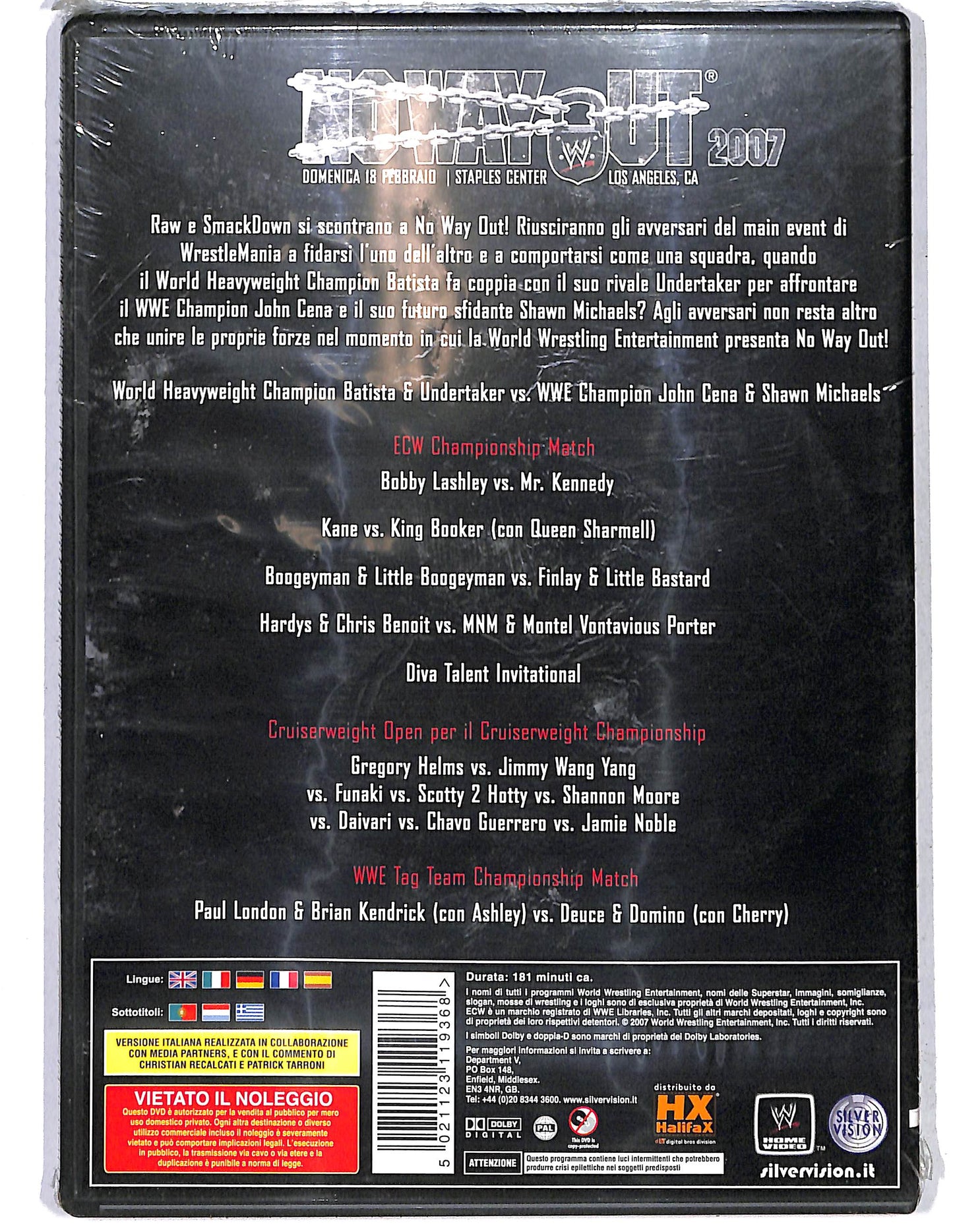 EBOND WWE No way out 2007 DVD DB749629