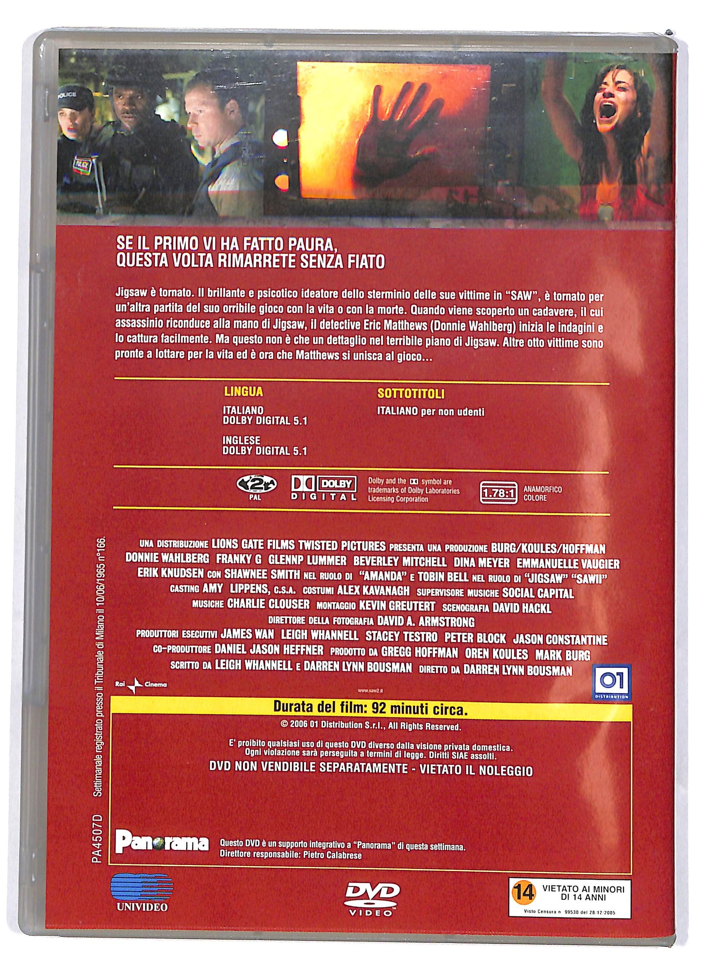 EBOND SAW II EDITORIALE DVD DB750214