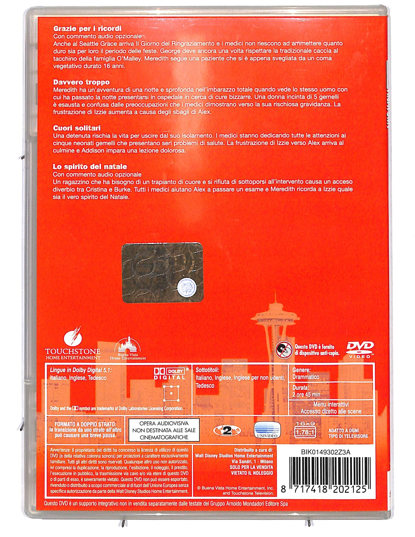 EBOND Grey's Anatomy Seconda serie Disco 3 Ep.9-12 DVD DB750706