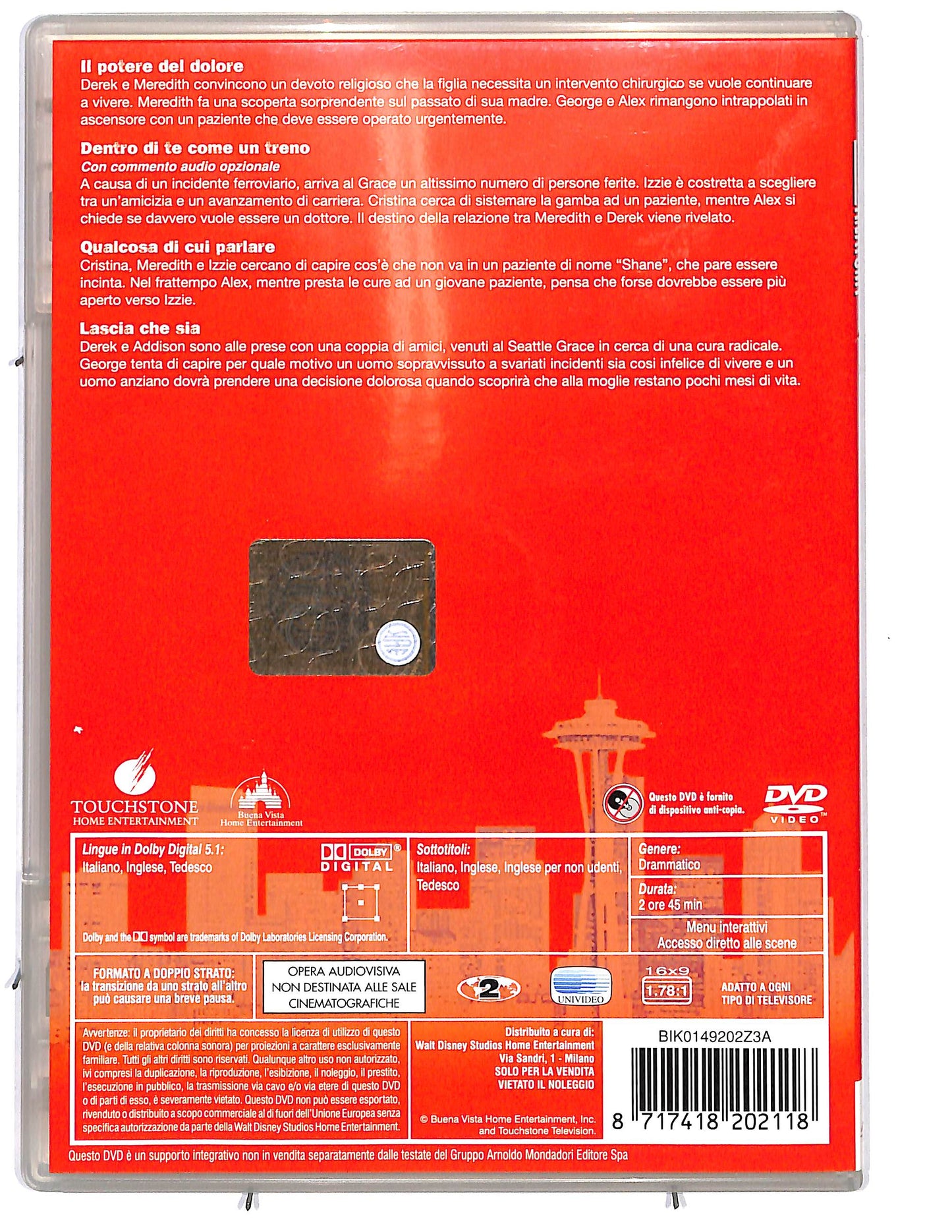 EBOND Grey's Anatomy Seconda serie Disco 2 Ep.5-8 DVD DB750707