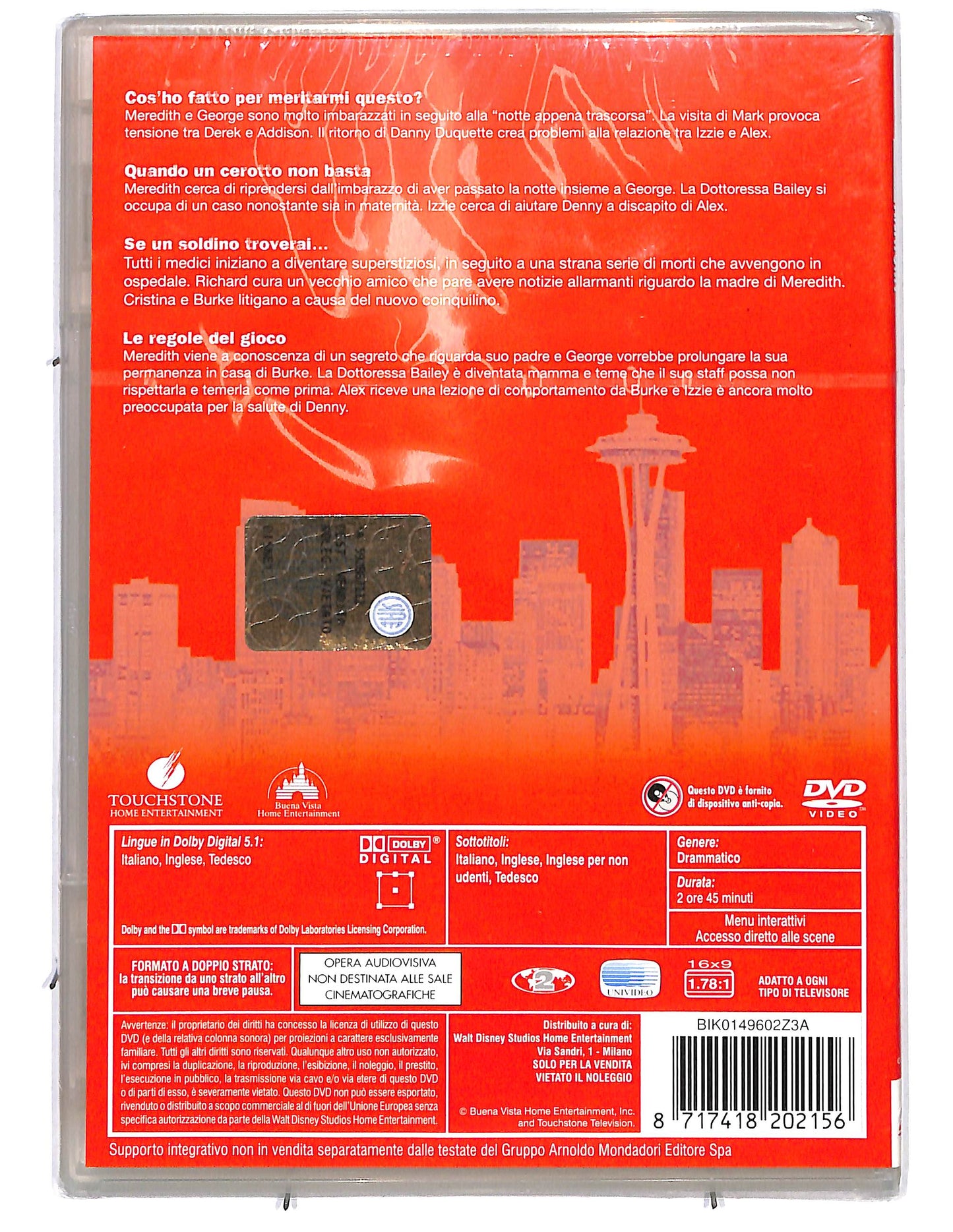 EBOND Grey's Anatomy Seconda serie Disco 6 EP.19-22 DVD DB750712