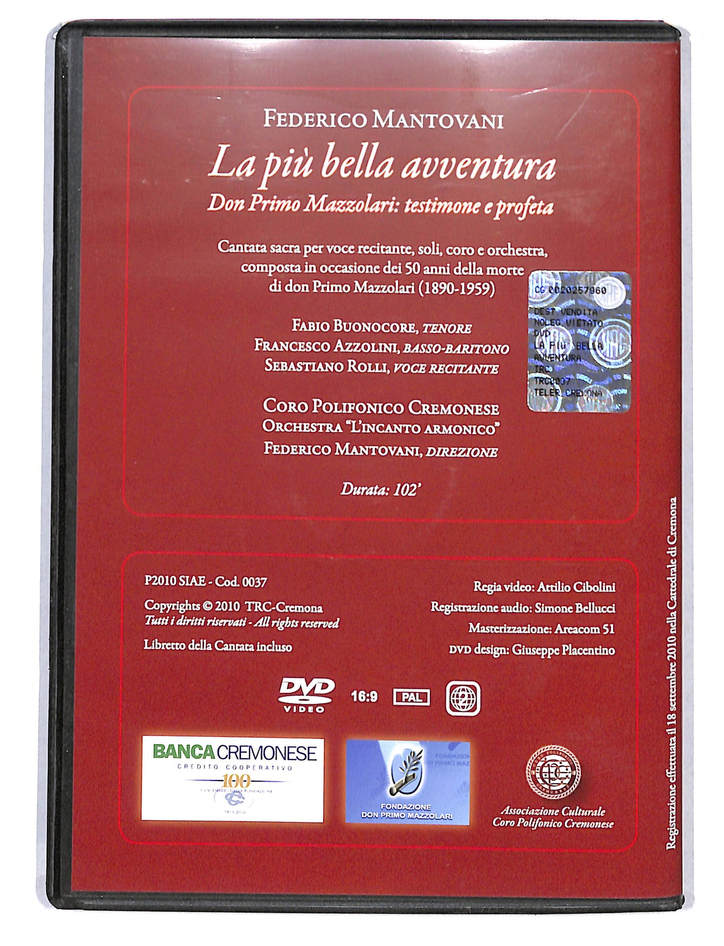 EBOND Federico Mantovani la piu bella avventura DVD DB750763