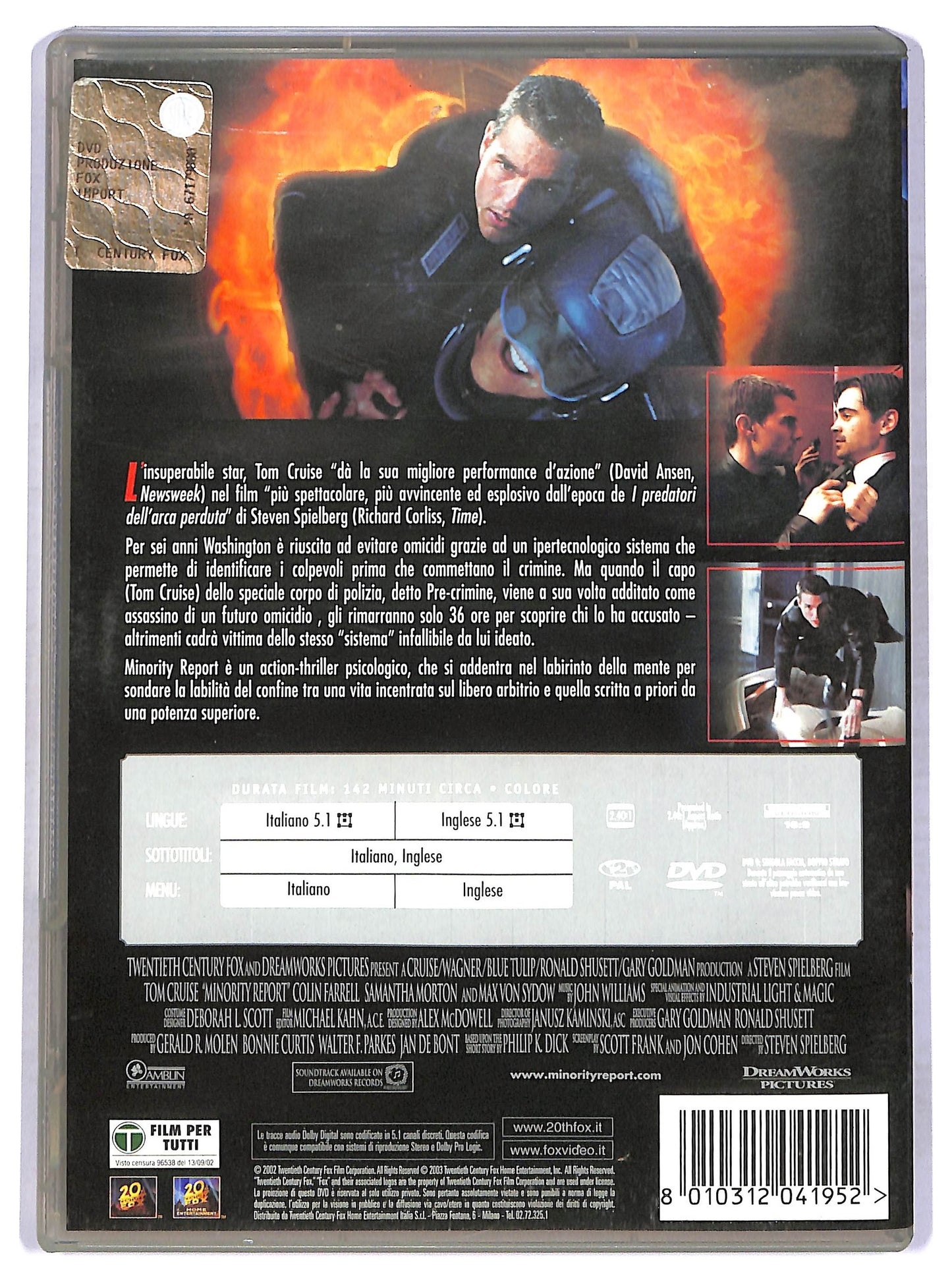 EBOND Minority Report NOLEGGIO DVD DB750960