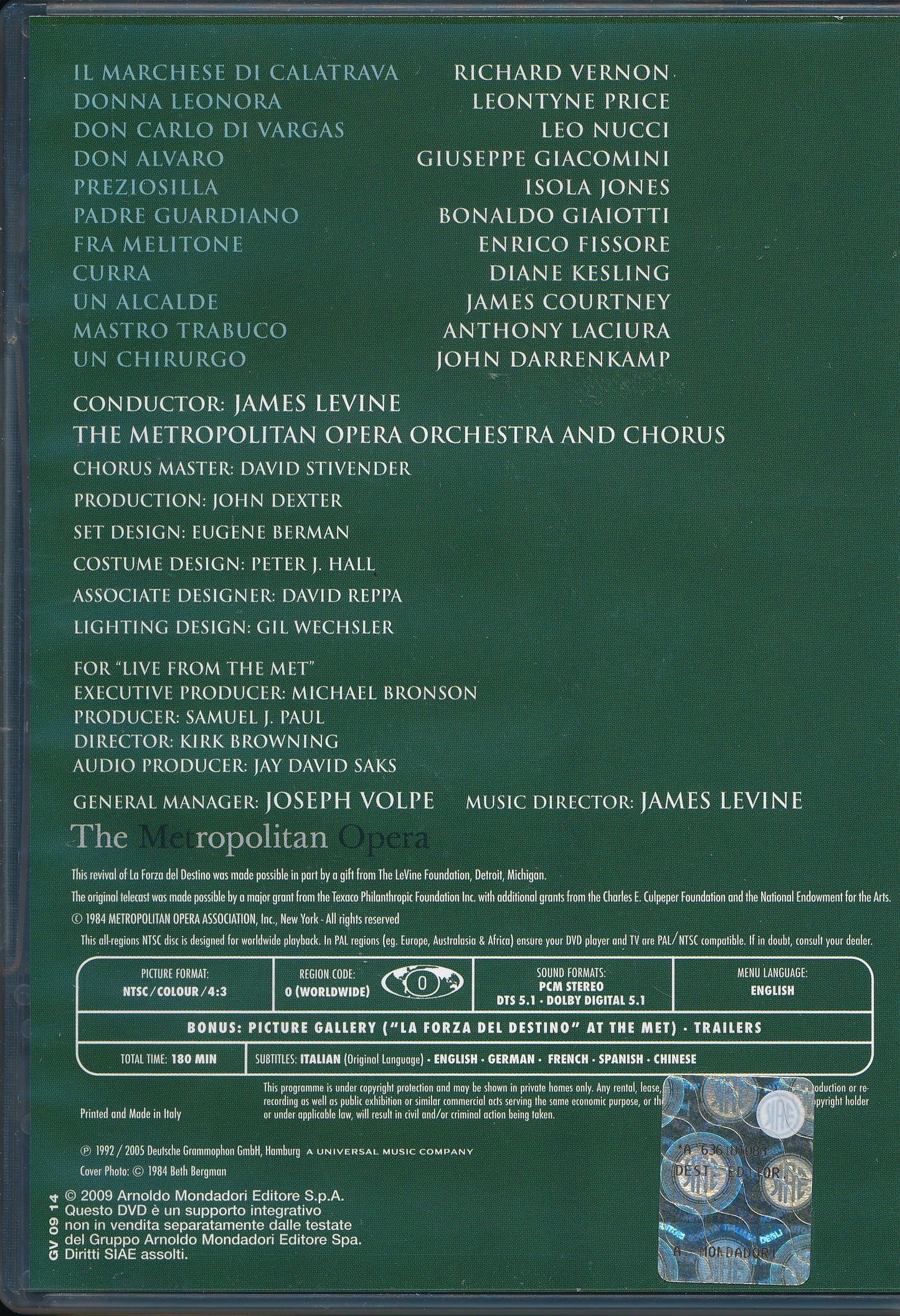 EBOND La forza del destino - Giuseppe Verdi Collection DVD DB751631