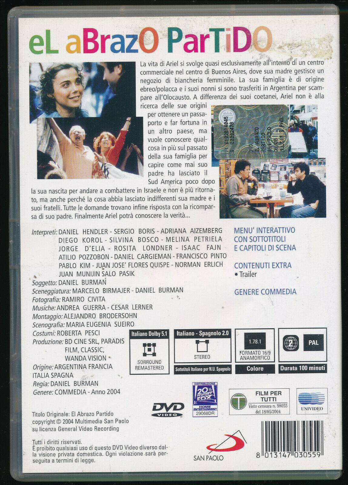 EBOND El Abrazo Partido - L'abbraccio Perduto DVD DB751801