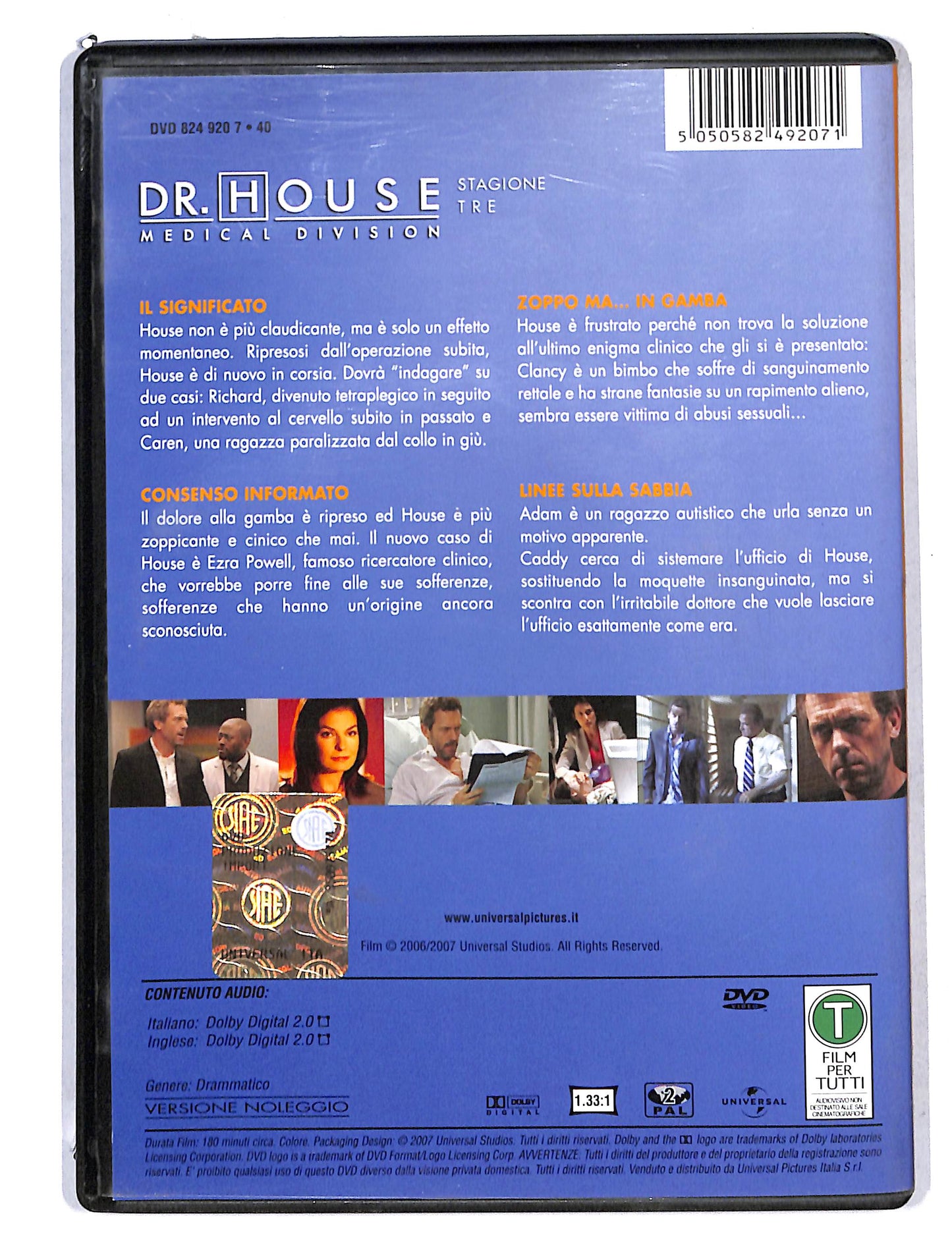 EBOND DR.House stagione tre disco 1 episodi 1-4 NOLEGGIO DVD DB751814