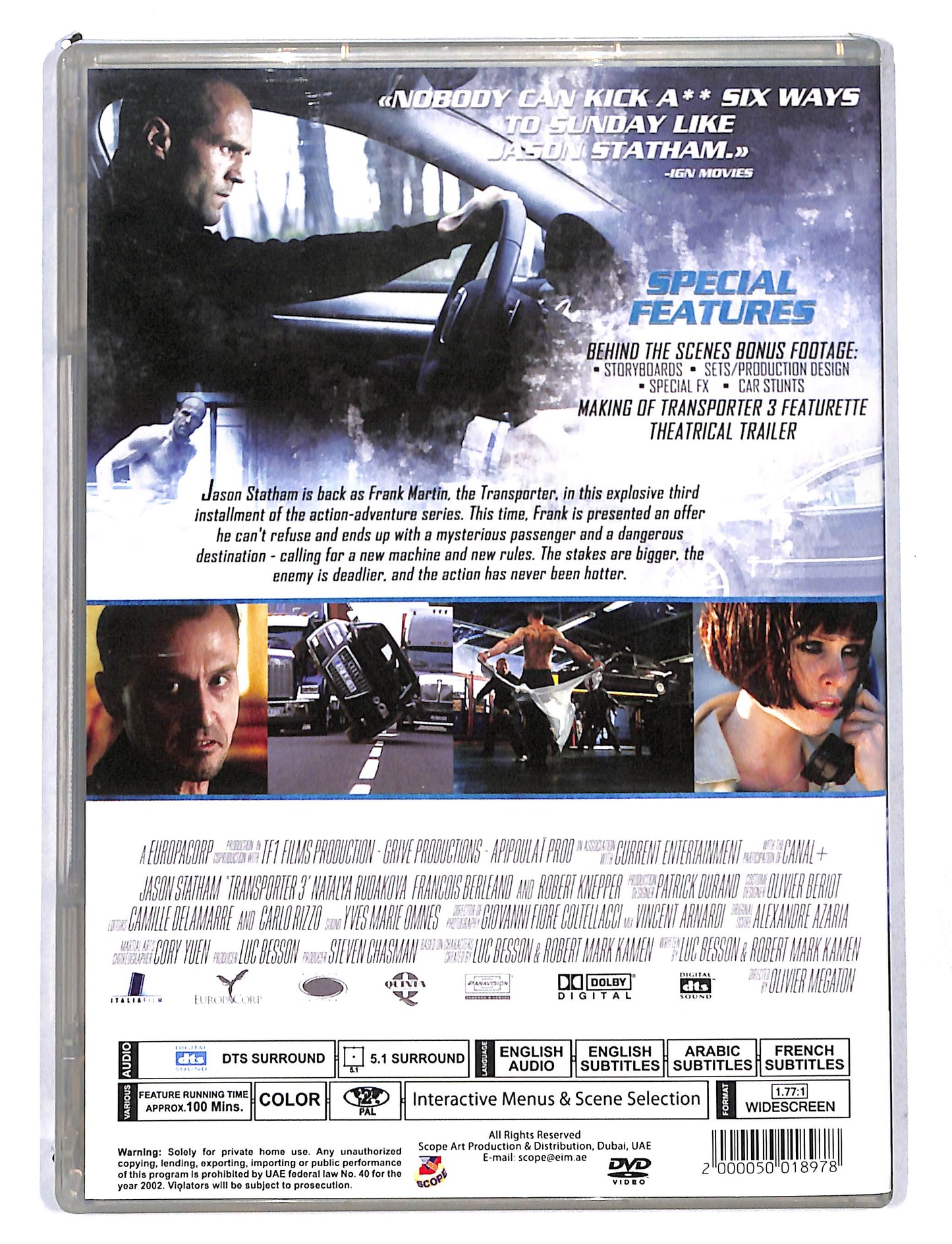 EBOND Transporter 3 Edizione UK DVD DB751857