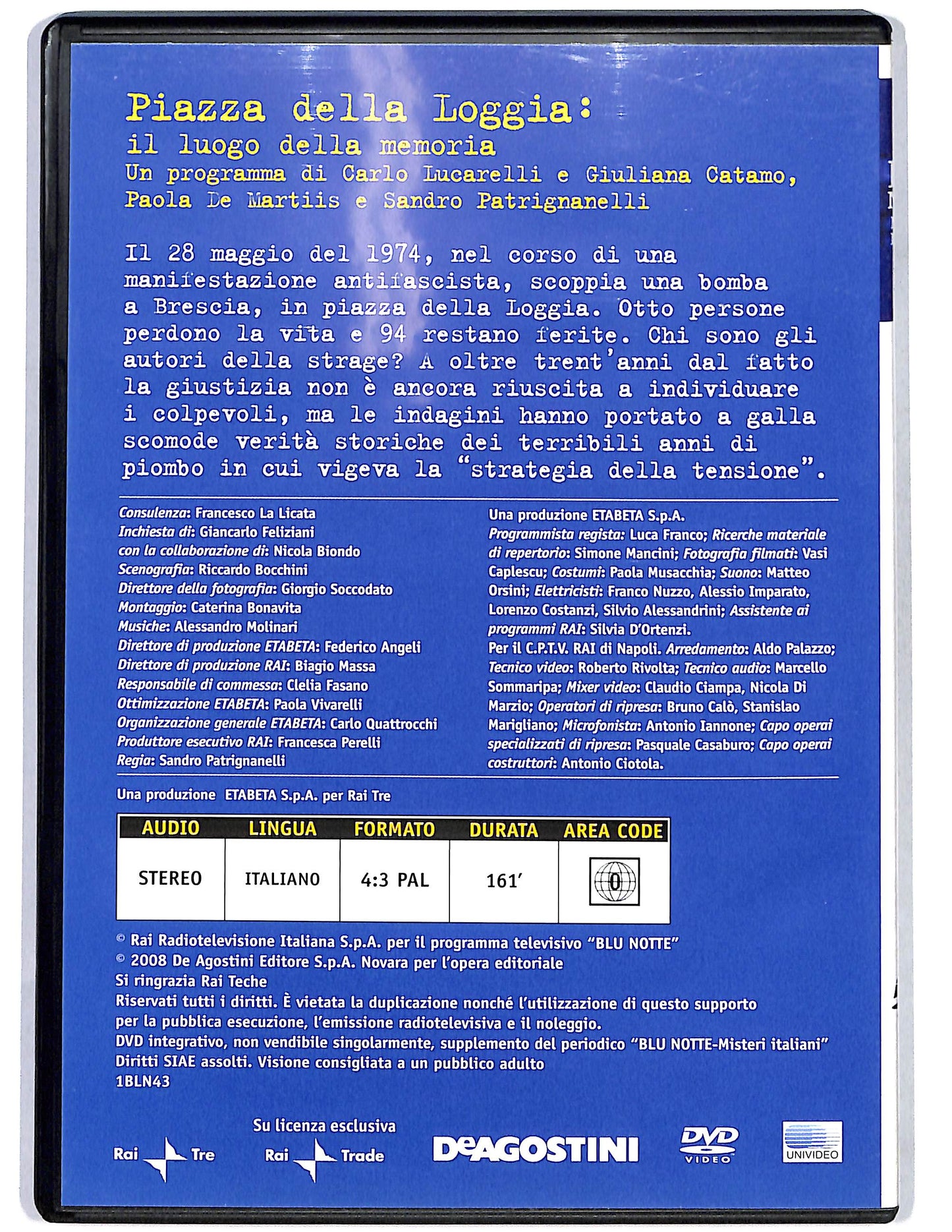 EBOND Piazza della Loggia Il luogo della memoria vol.43 EDITORIALE DVD DB752110