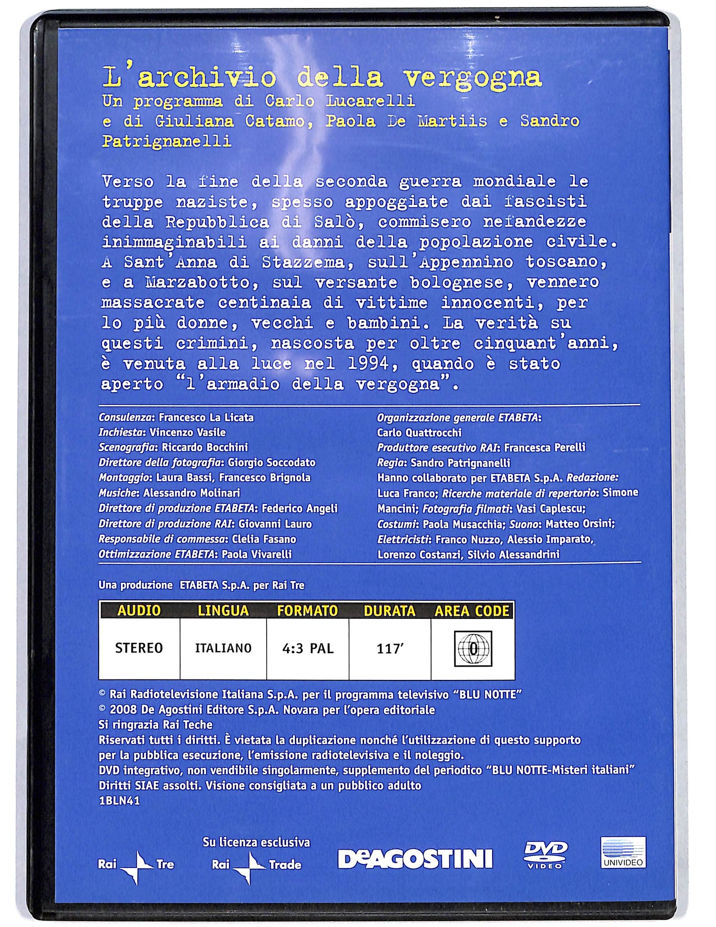 EBOND L'archivio della vergogna vol.41 EDITORIALE DVD DB752134