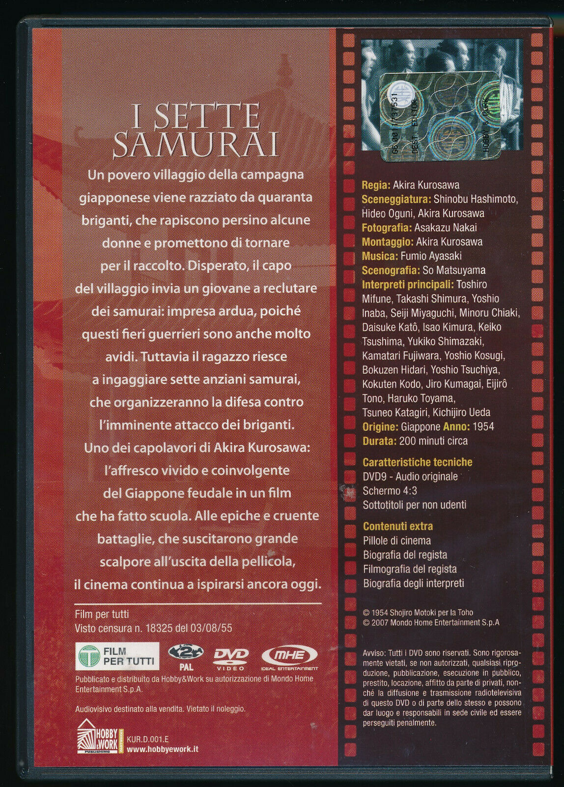EBOND I Sette Samurai  Editoriale DVD DB752161