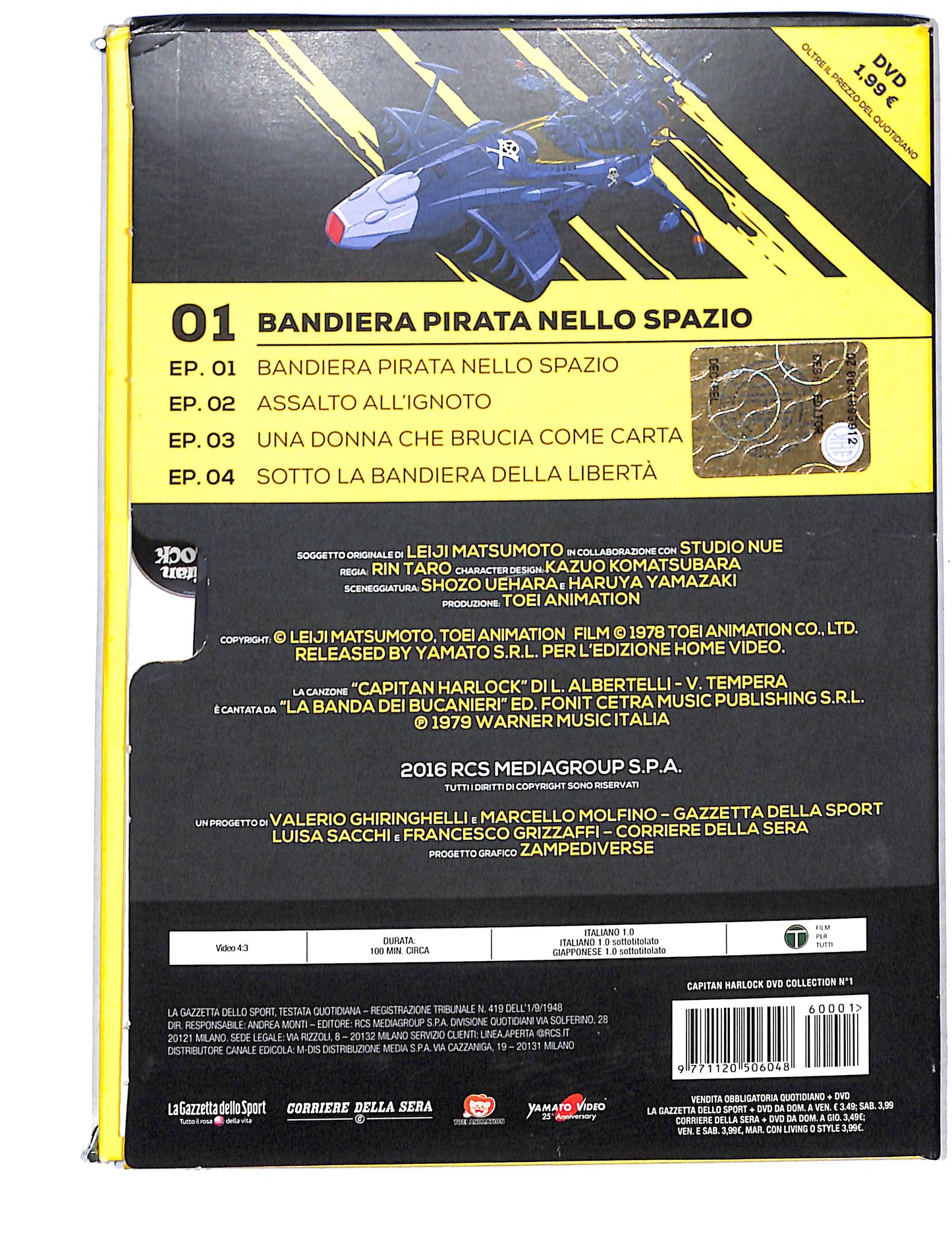 EBOND Capitan Harlock vol.1 bandiera pirata nello spazio DVD DB753146