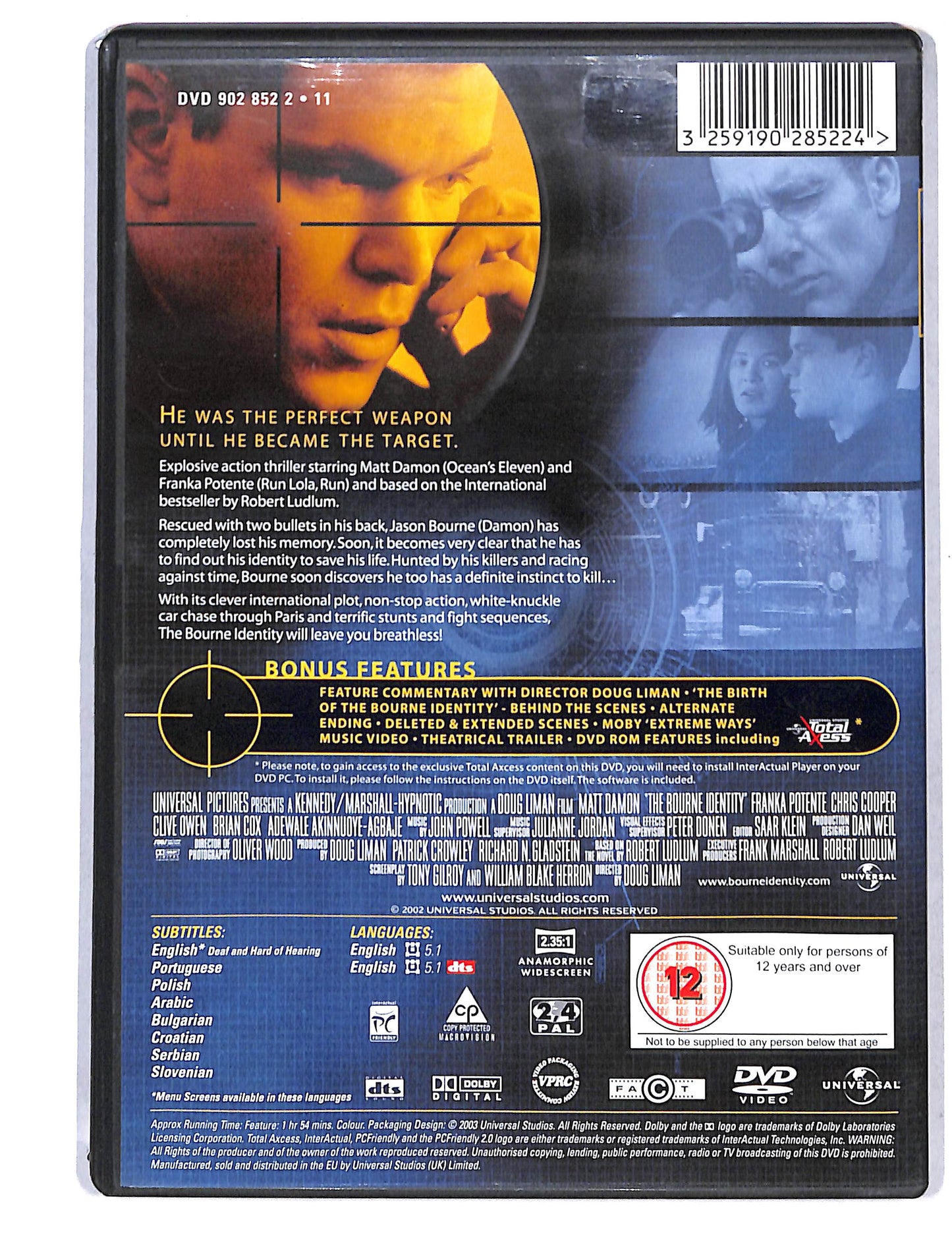 EBOND Bourne Identity Edizione: Regno Unito DVD DB753205