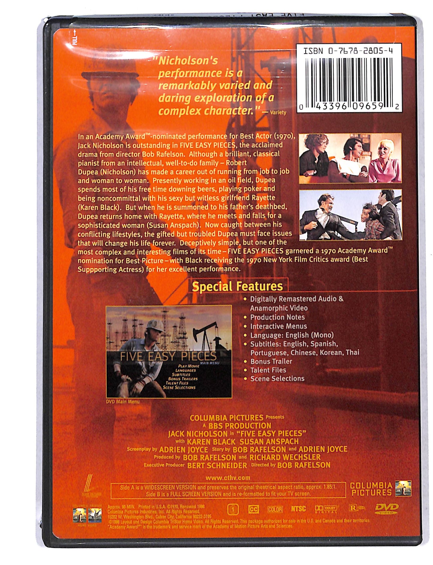 EBOND Five easy pieces Edizione UK DVD DB753208