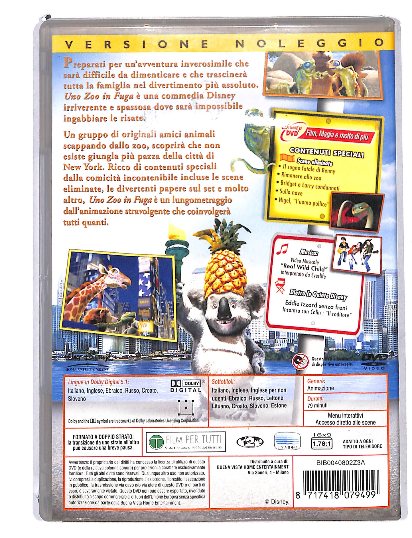 EBOND Uno zoo in fuga NOLEGGIO DVD DB753213