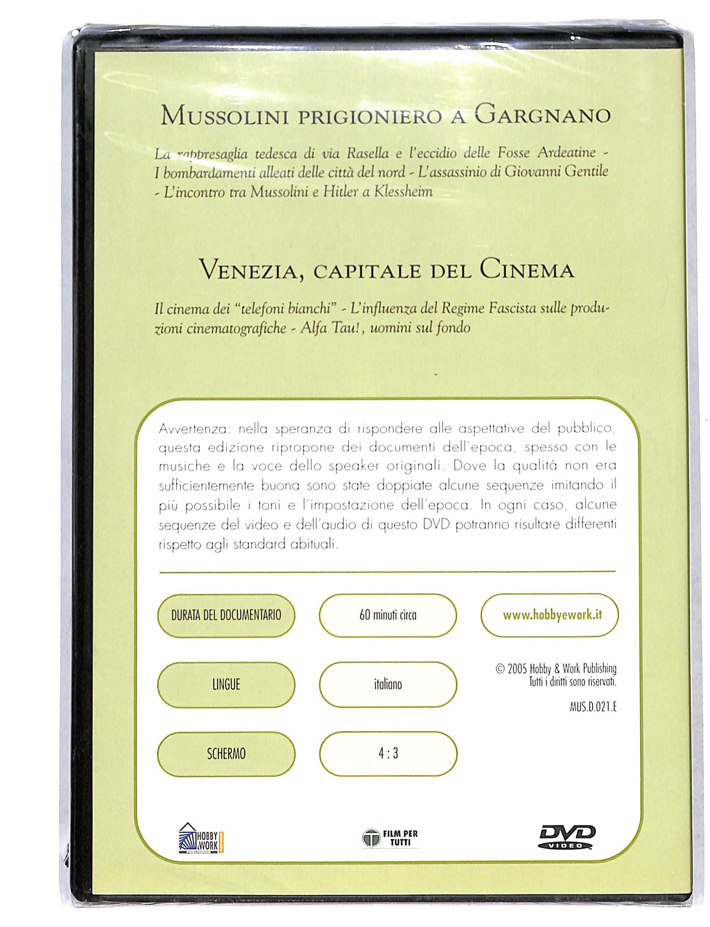 EBOND Mussolini e il Fascismo - Mussolini prigioniero a gargnano DVD DB753218