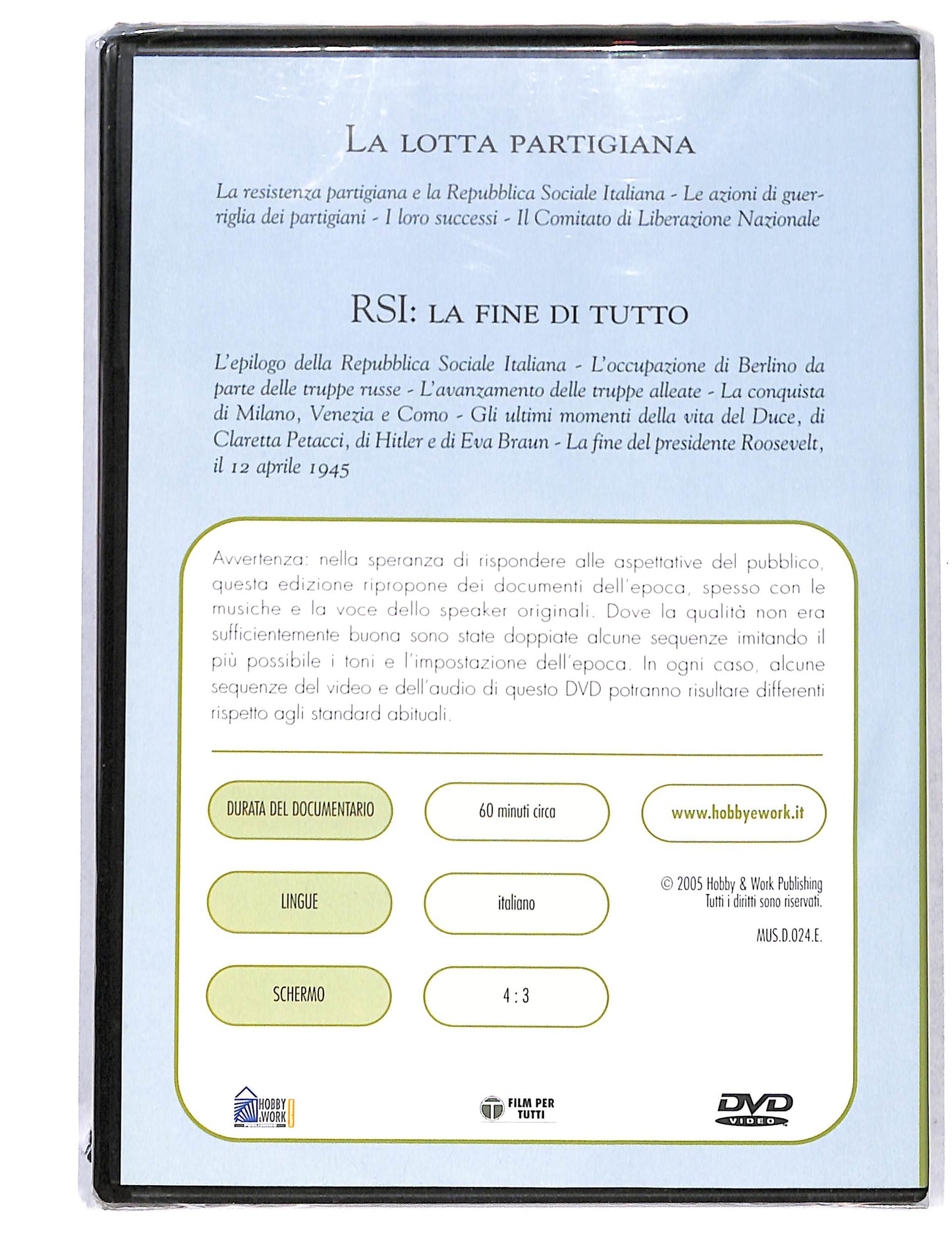 EBOND Mussolini e il Fascismo - La lotta Partigiana EDITORIALE DVD DB753221