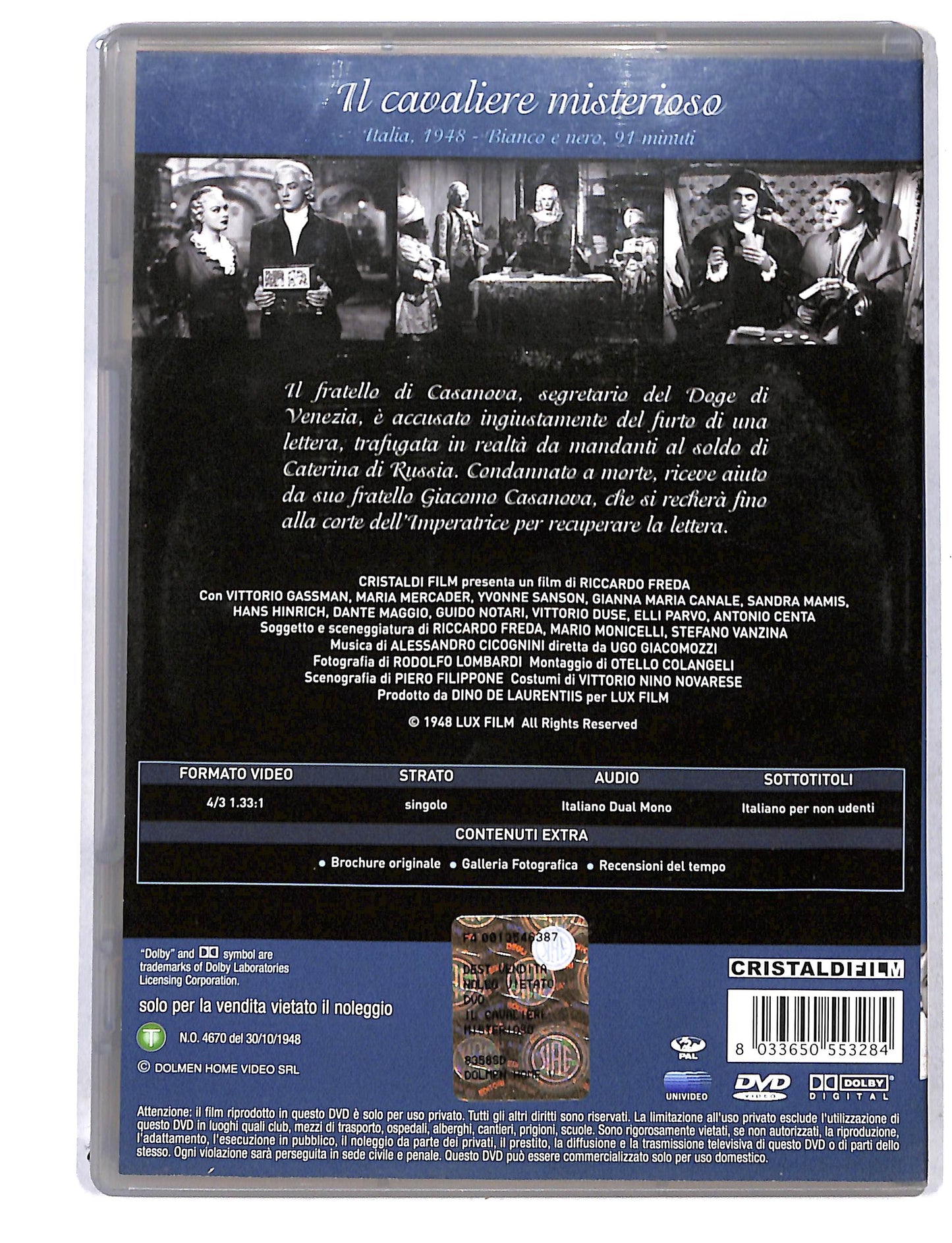 EBOND Il Cavaliere Misterioso DVD DB753249
