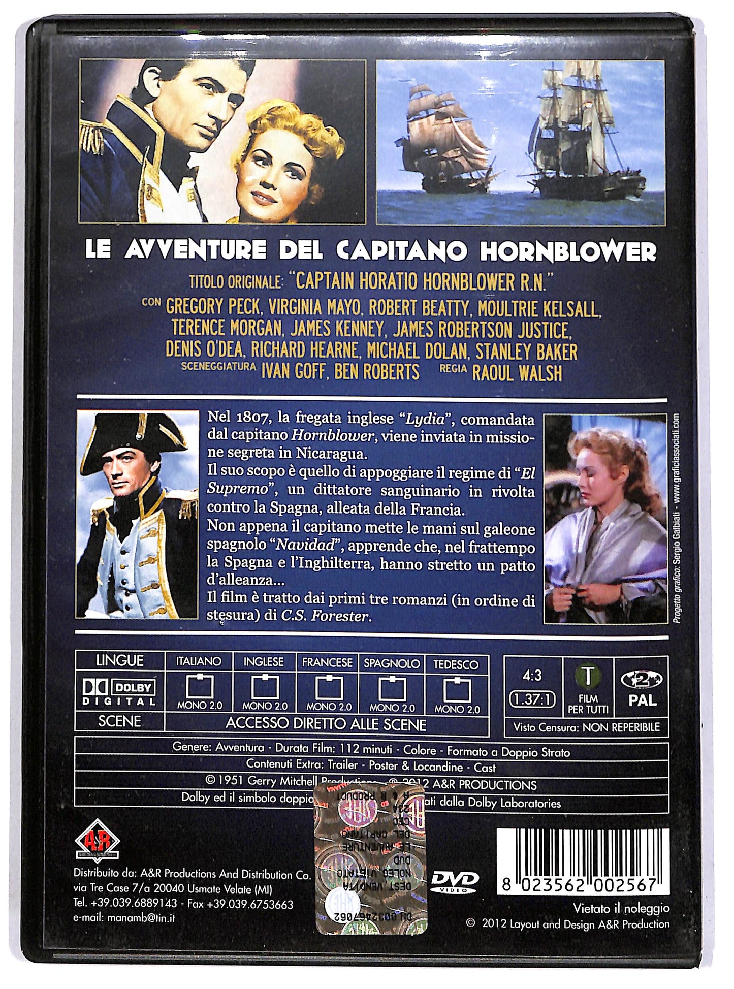 EBOND Le avventure del capitano Hornblower, il temerario DVD DB753622