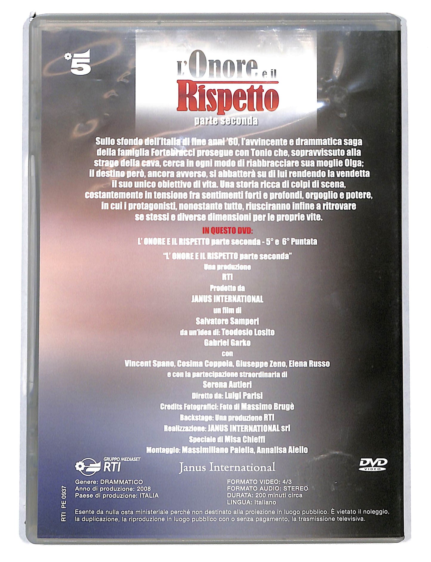 EBOND L'onore e il rispetto parte seconda - quinta e sesta puntata DVD DB753861