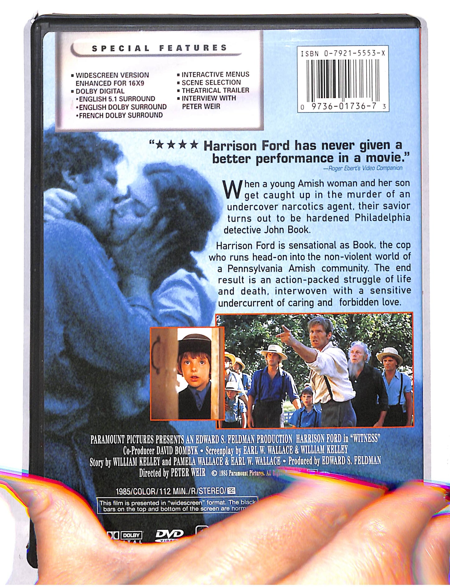 EBOND Harrison Ford in Witness - Edizione USA DVD DB754327