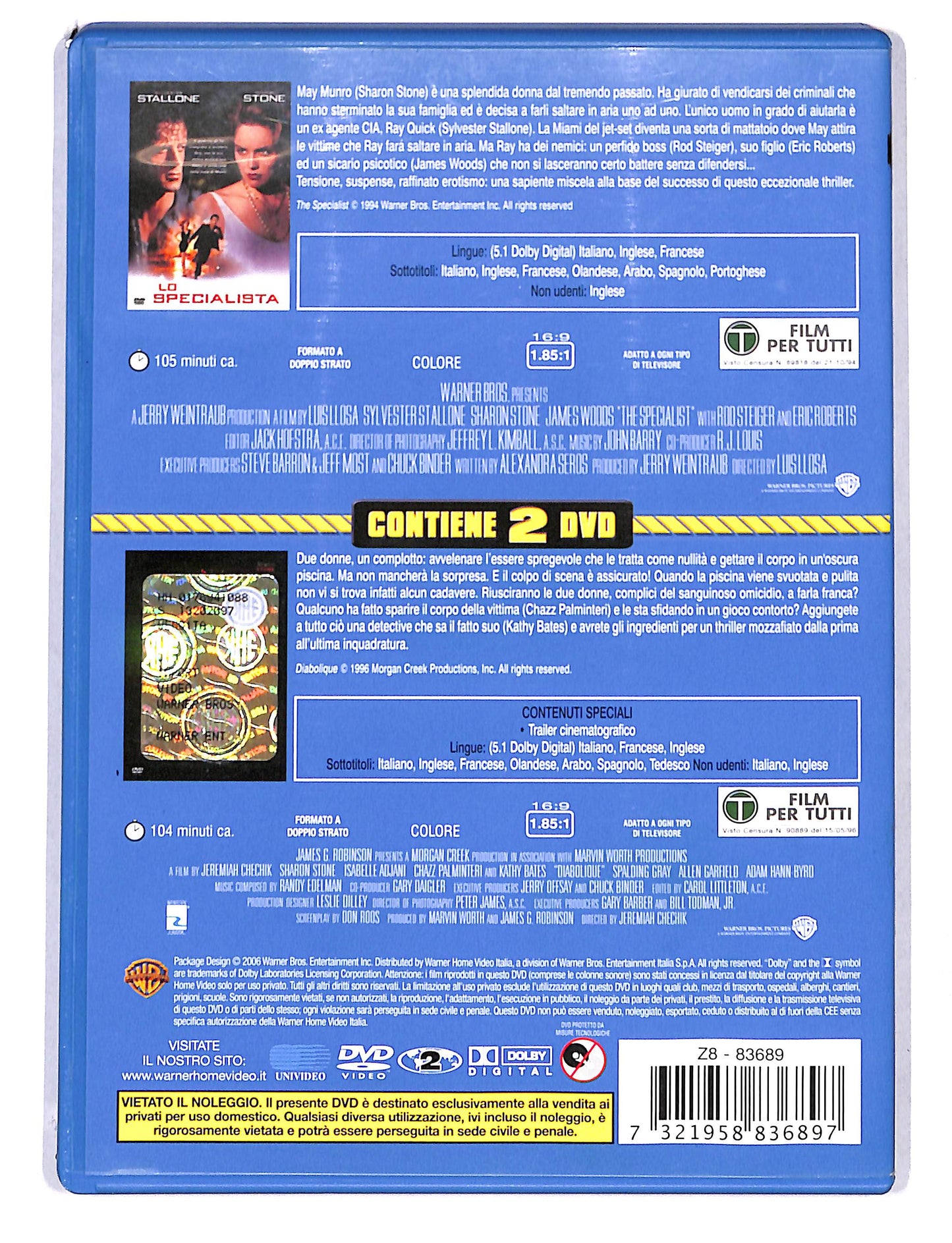 EBOND Lo Specialista - Diabolique - 2 dischi DVD DB754630