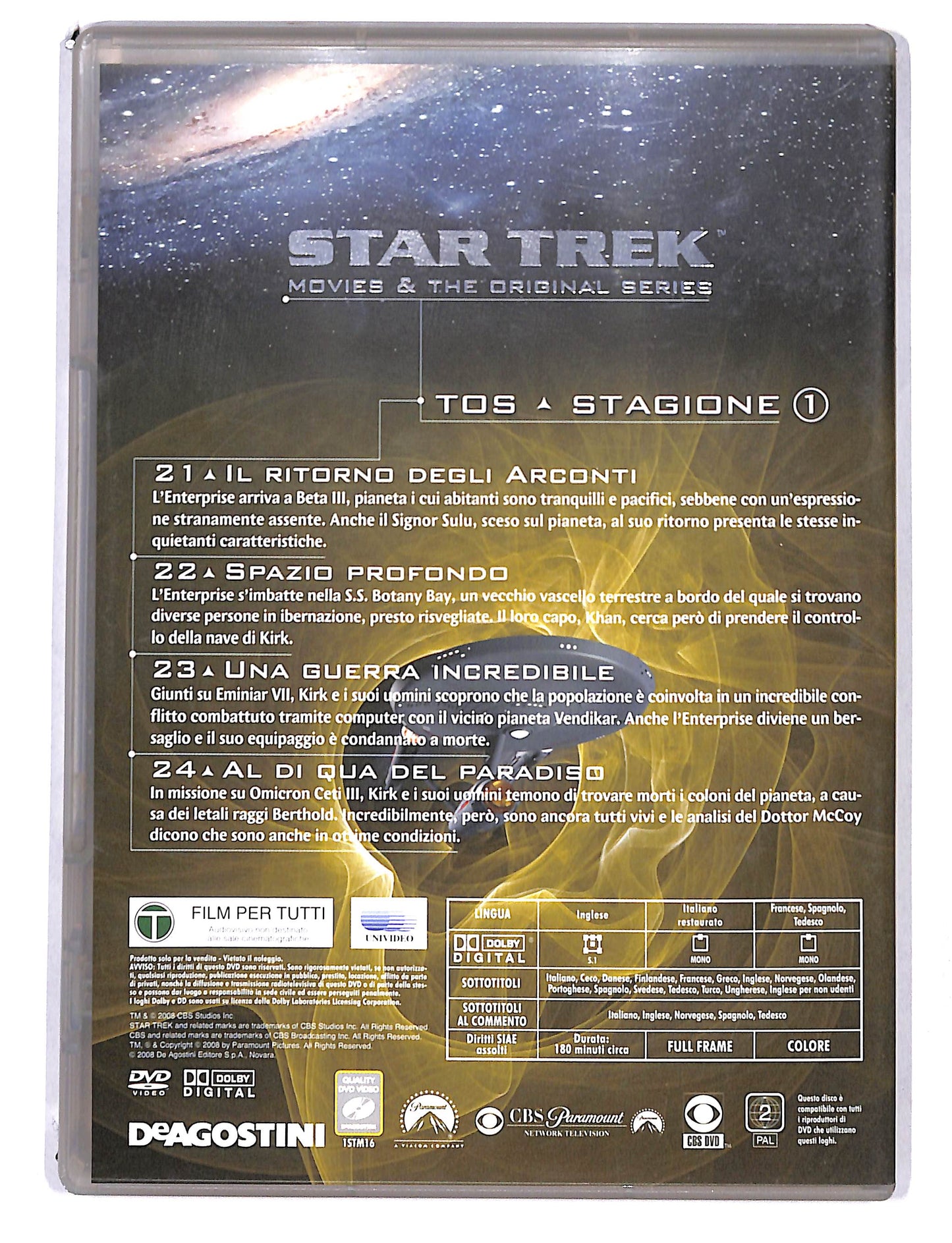 EBOND Star Trek vol.16 Tos Stagione 1 episodi 21-24 DVD DB754642
