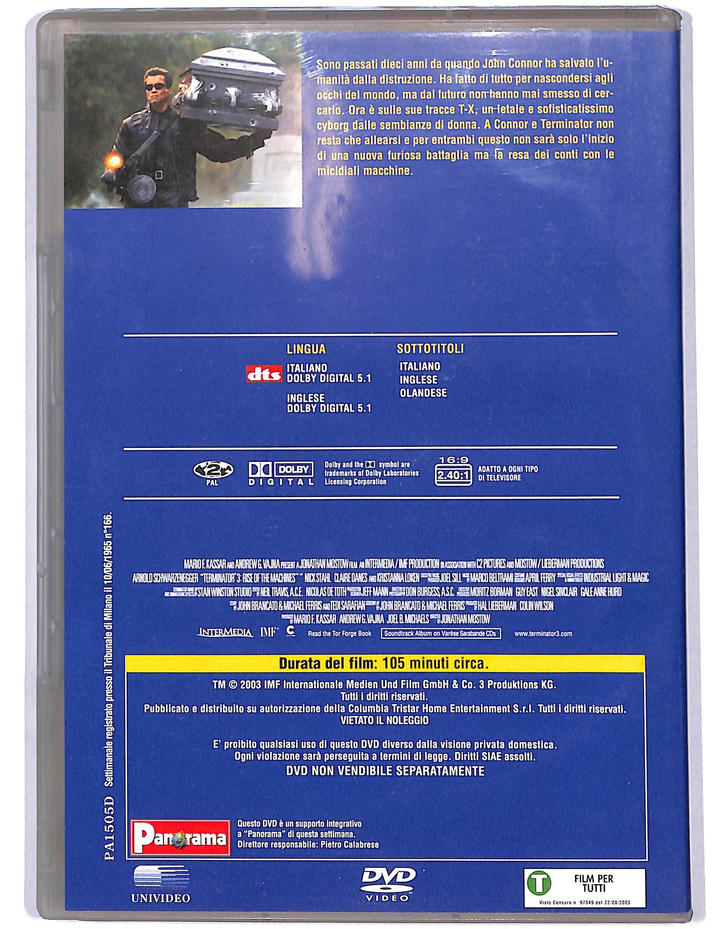 EBOND Terminator 3 Le macchine ribelli EDITORIALE DVD DB754903