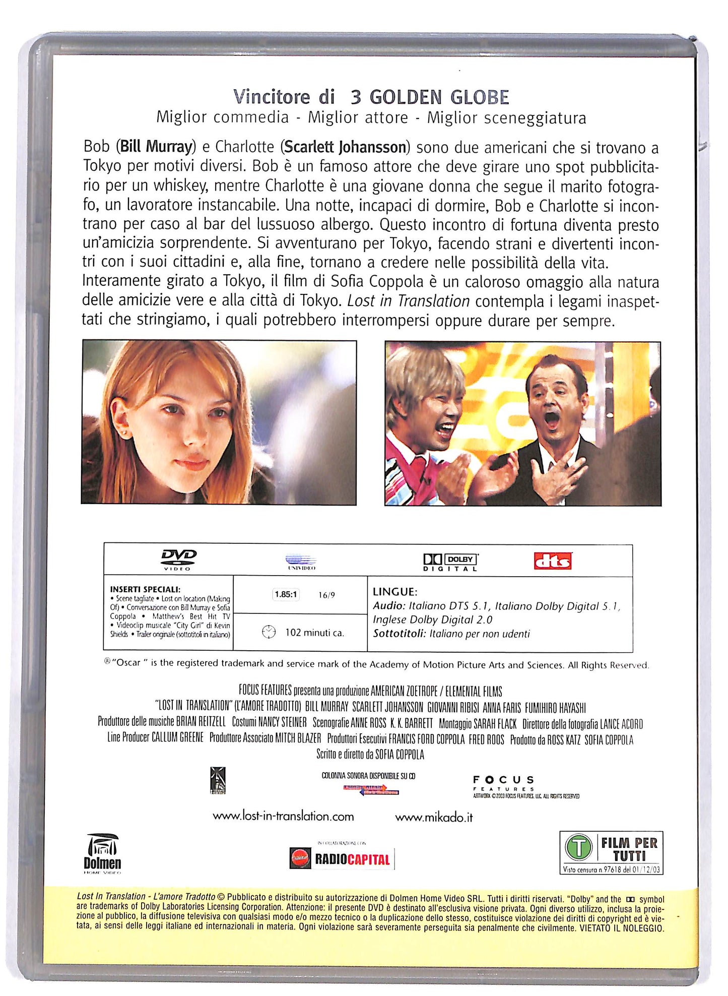 EBOND Lost in Translation - L'amore tradotto EDITORIALE DVD DB754907
