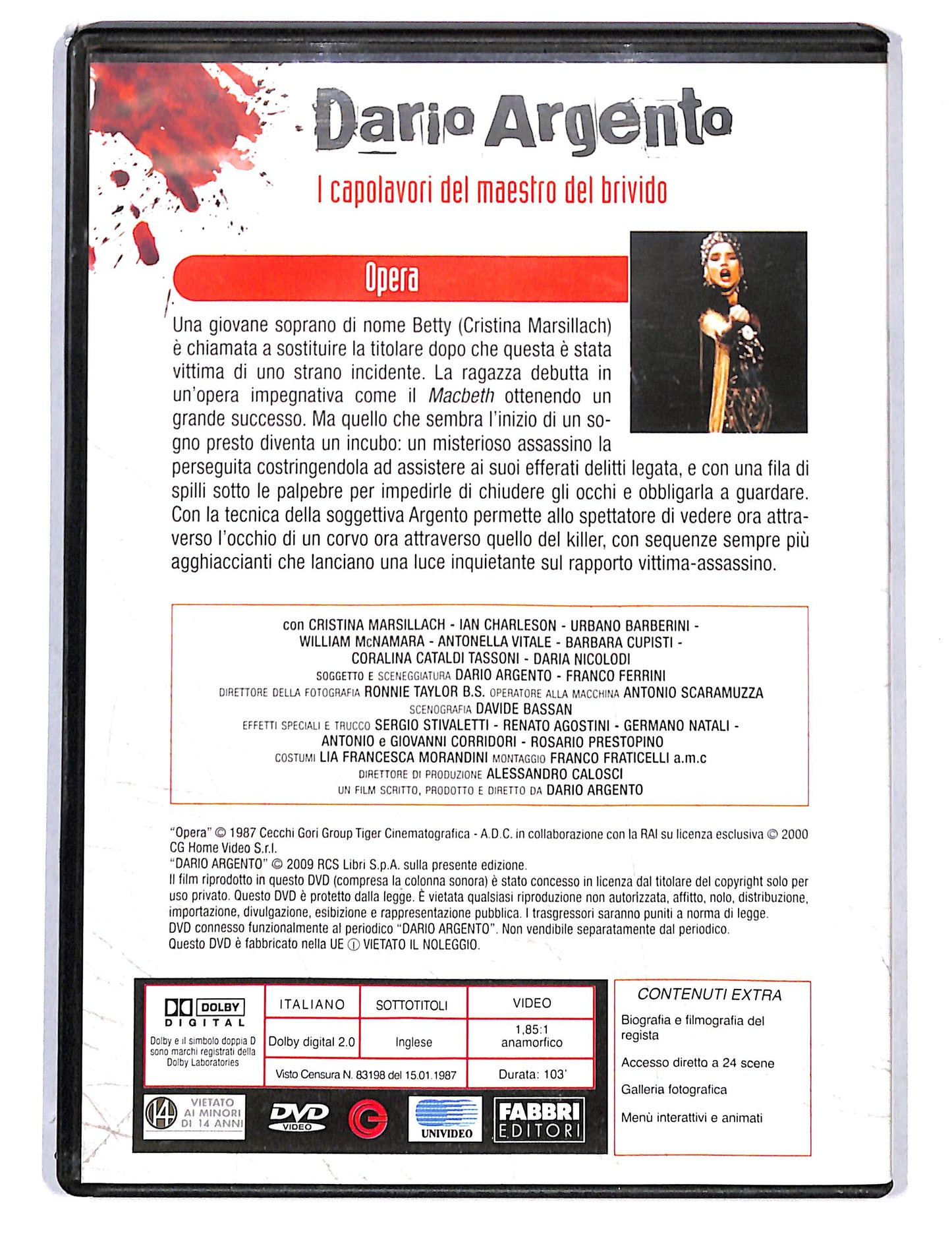 EBOND Dario Argento Opera EDITORIALE DVD DB755123