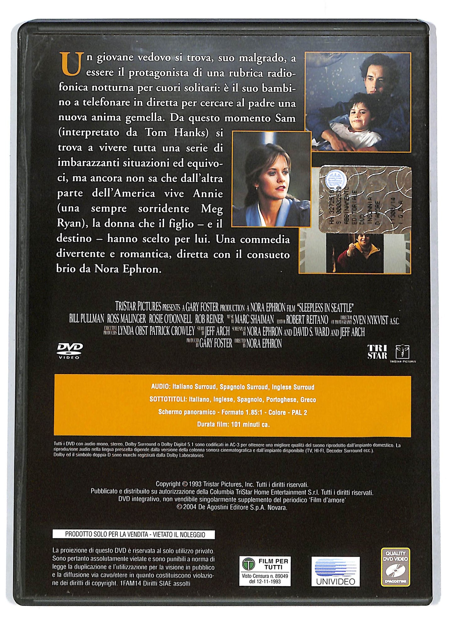 EBOND Film d'amore - Insonnia d'amore EDITORIALE DVD DB755812