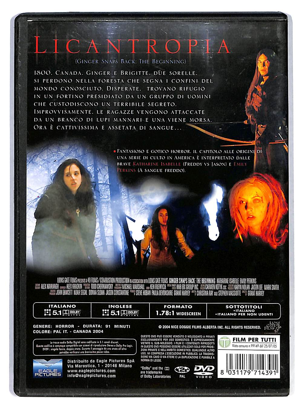 EBOND Licantropia NOLEGGIO DVD DB756107